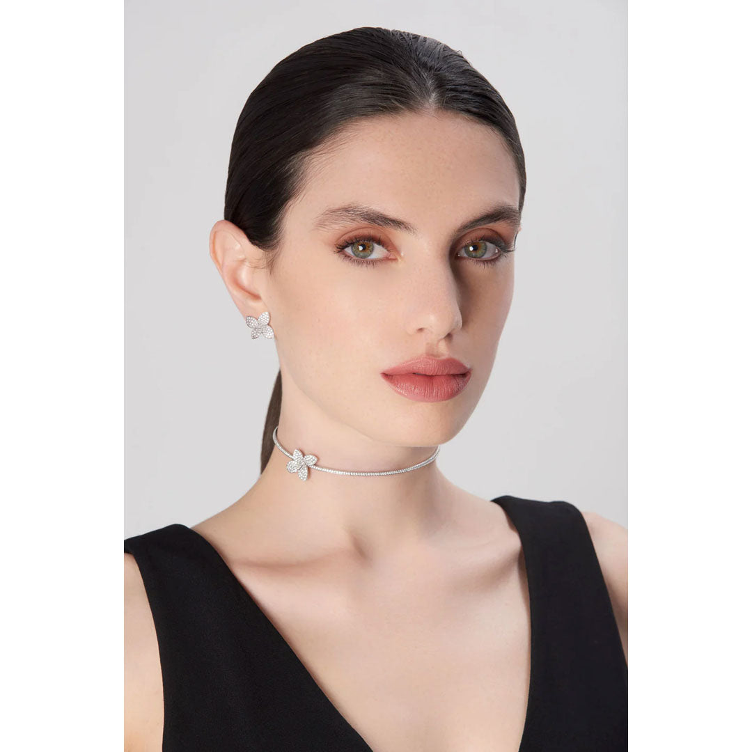 PETIT GARDEN CHOKER IN 18K WHITE GOLD WITH DIAMONDS