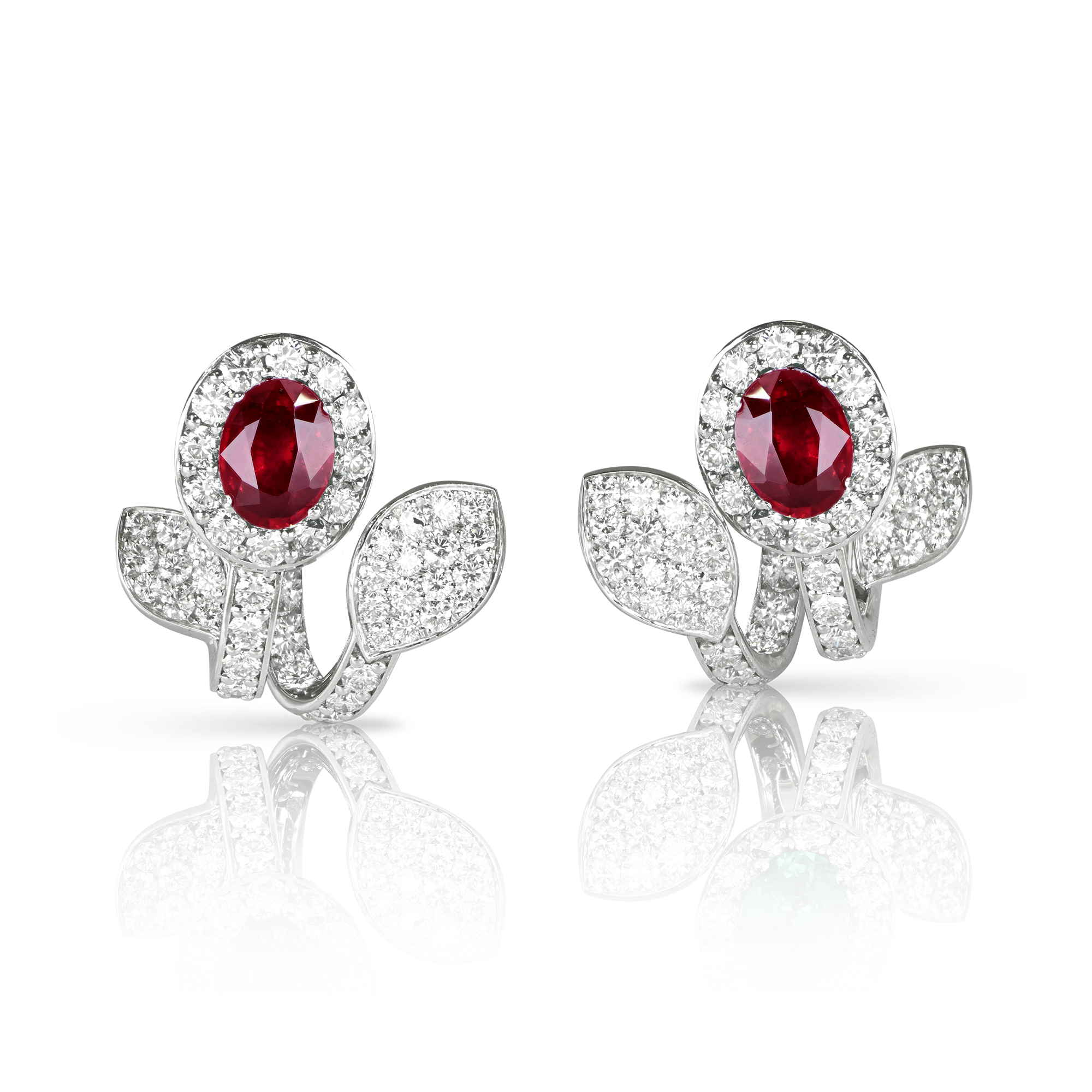 PASQUALE BRUNI HEART TO EARTH - DIAMOND & RUBY CUFF EARRING
