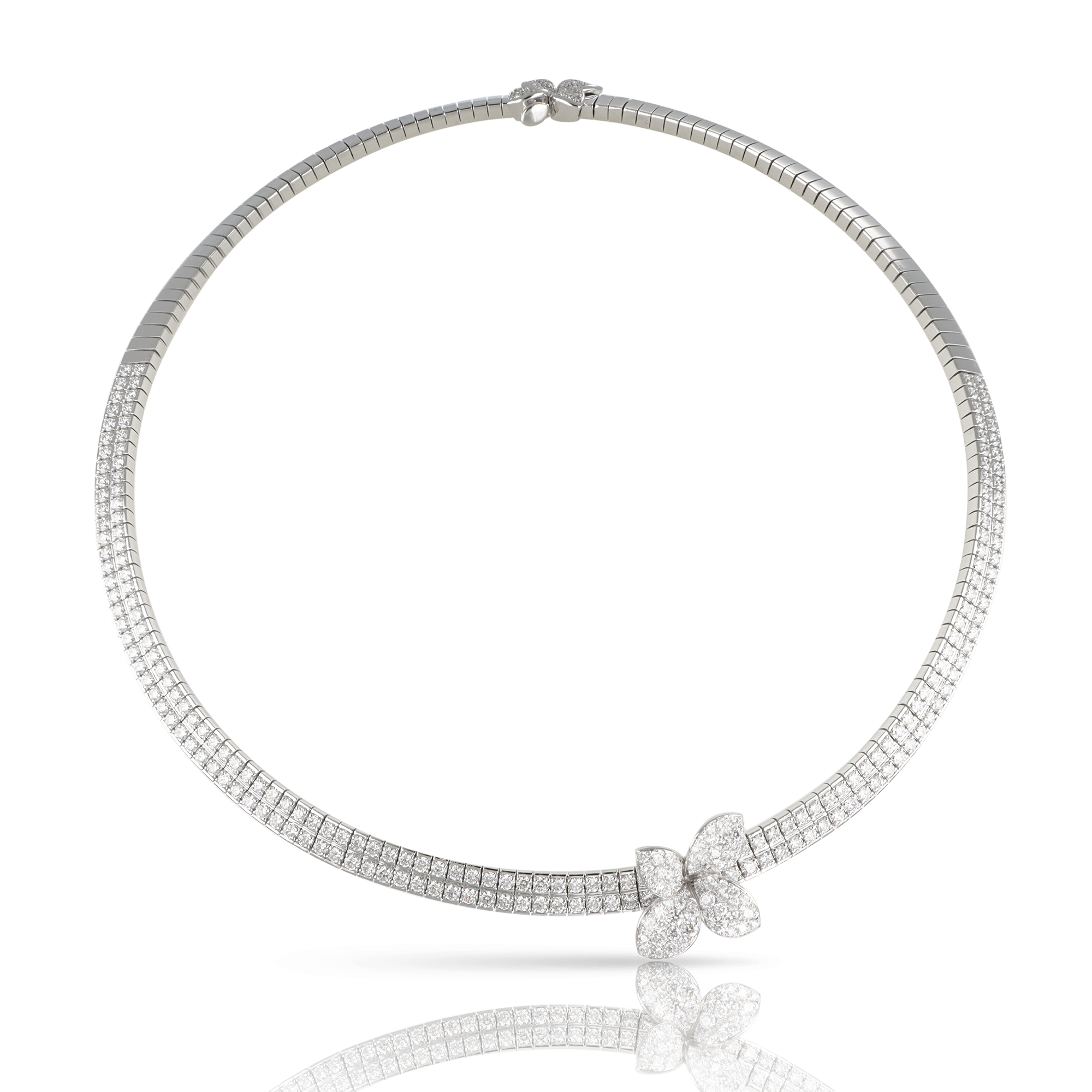 PASQUALE BRUNI HEART TO EARTH - DIAMOND & RUBY 2X FLOWER CHOCKER
