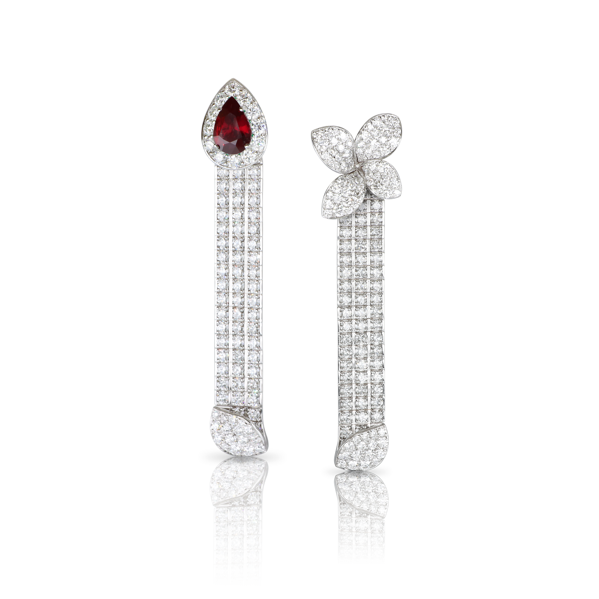 PASQUALE BRUNI HEART TO EARTH - DIAMOND & RUBY DROP EARRING