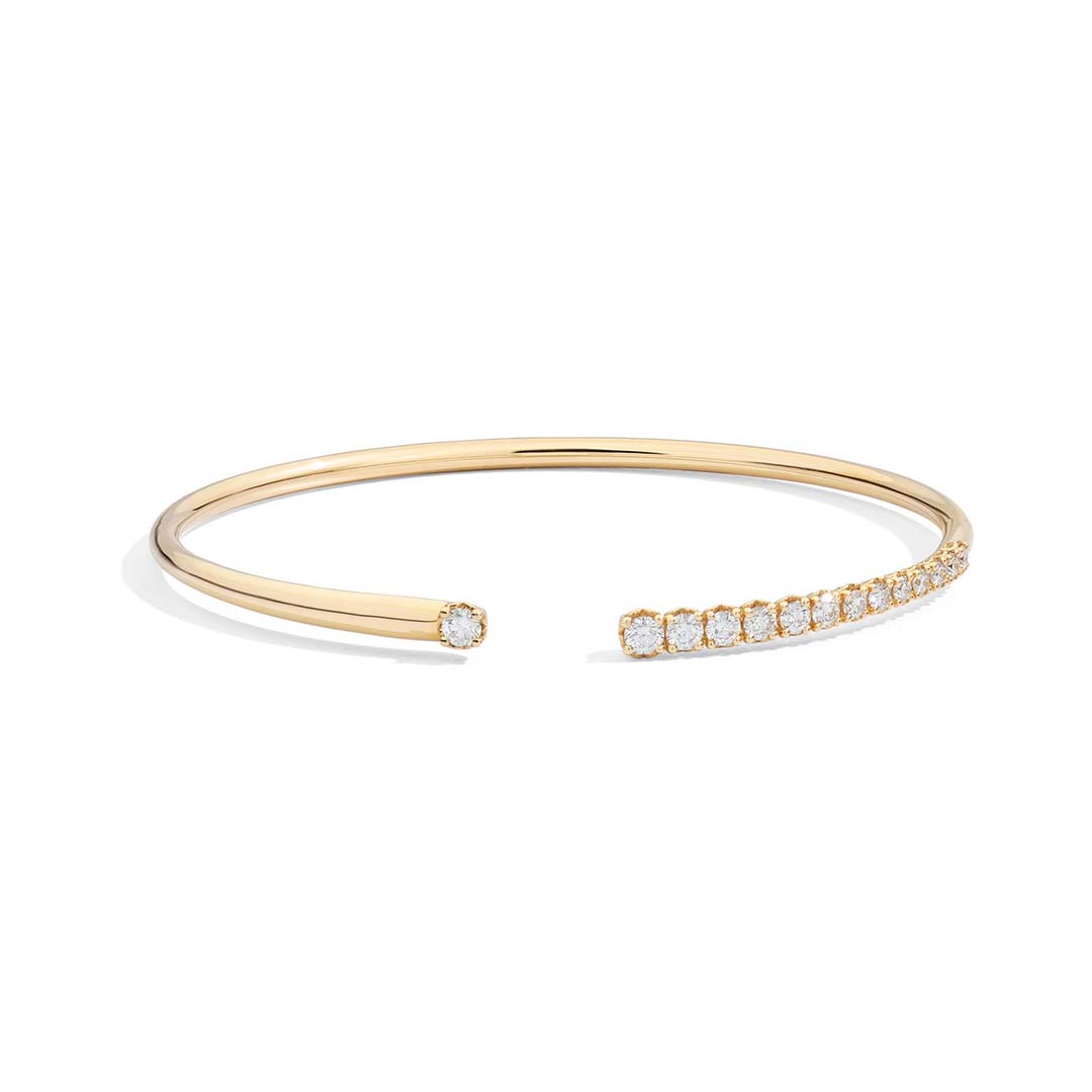 ANNIVERSARY BRACELET YELLOW GOLD HALF HALF ETERNITY