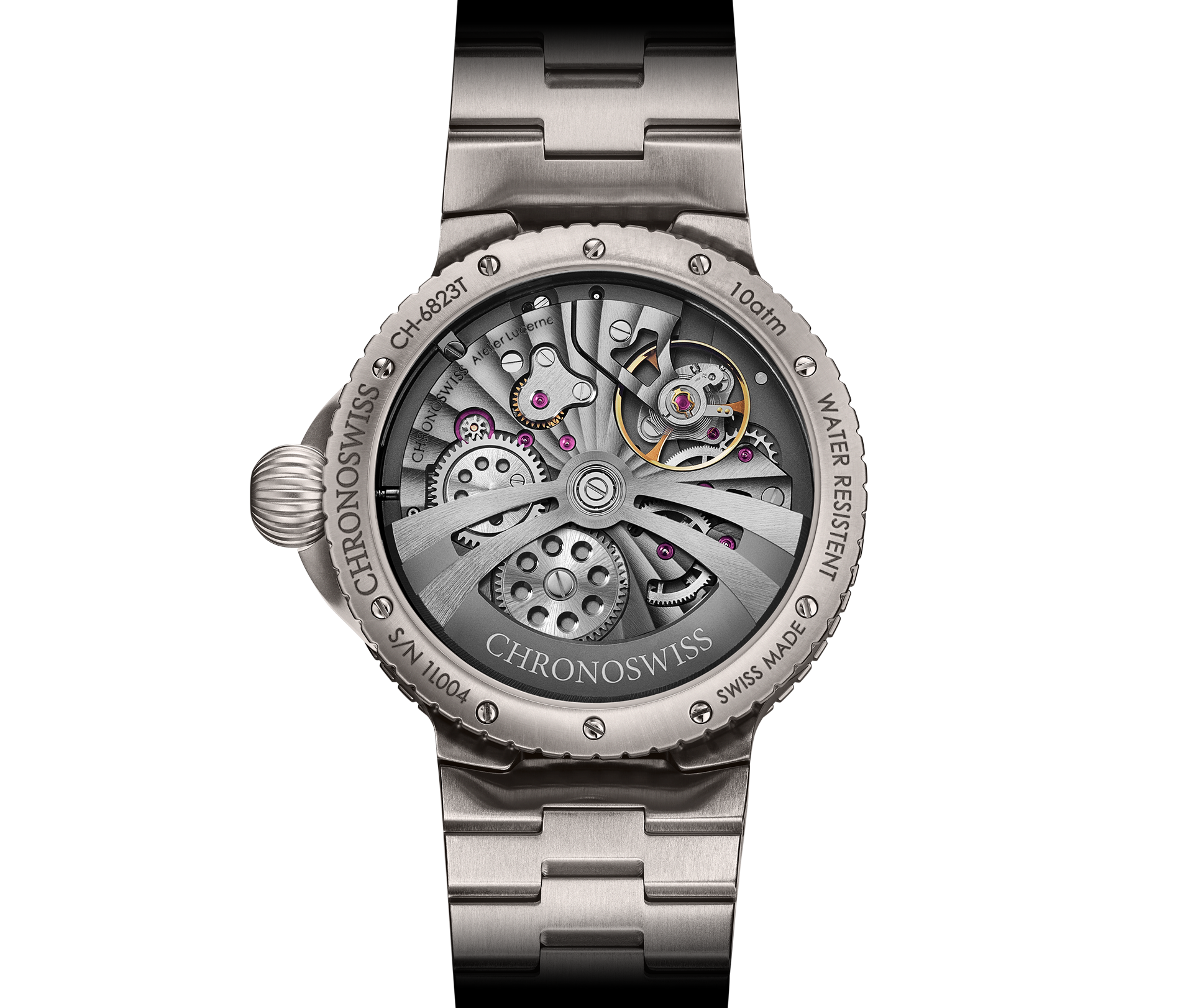 PULSE GMT SILVER GUILLOCHÉ