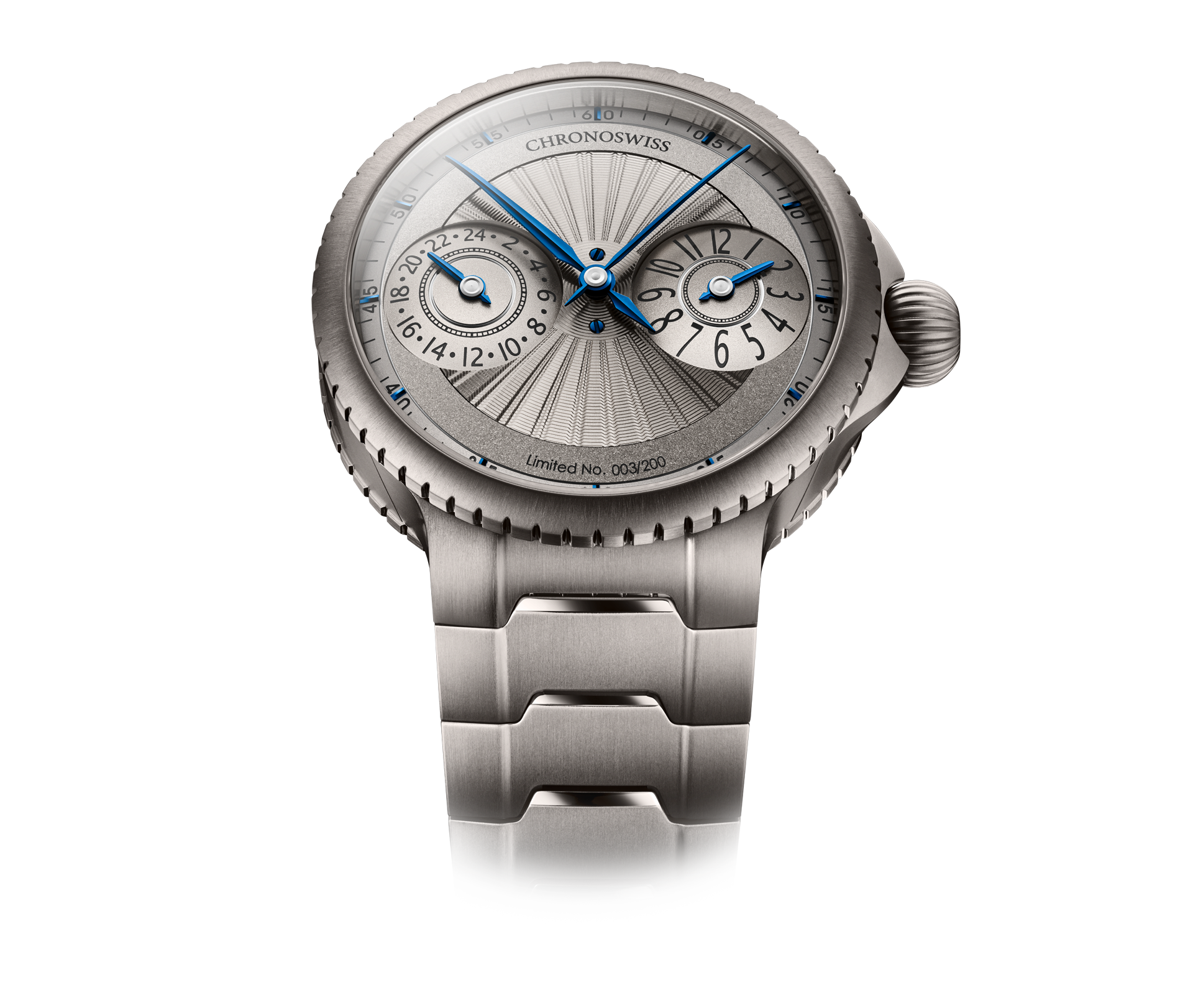 PULSE GMT SILVER GUILLOCHÉ