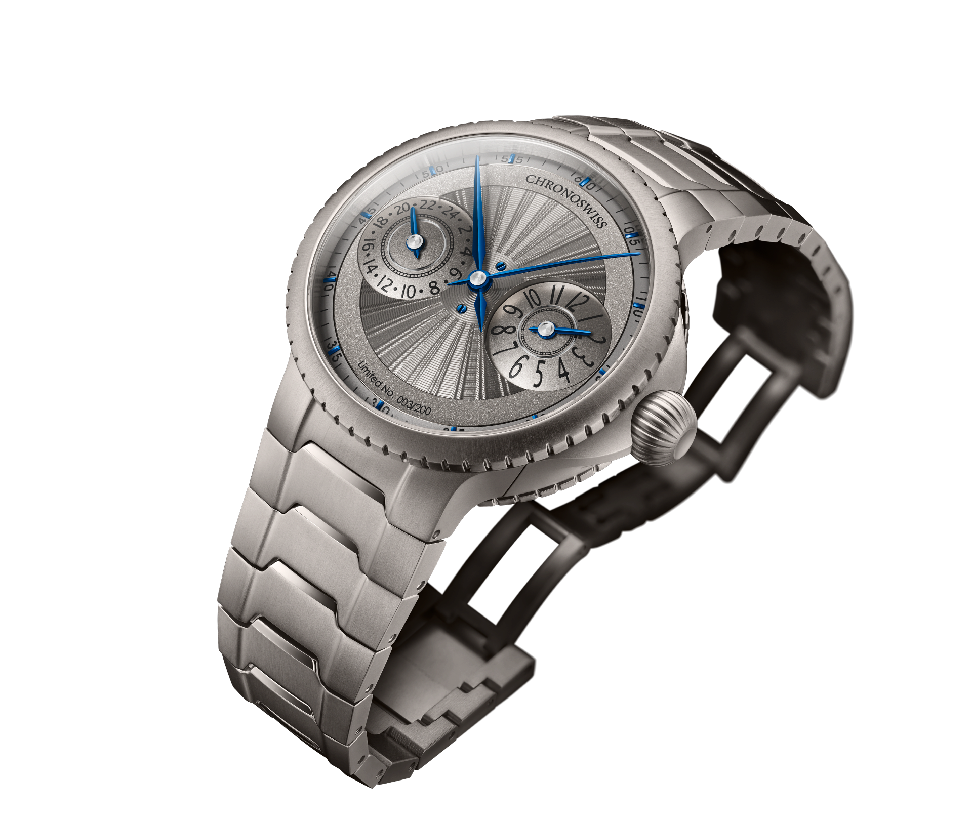 PULSE GMT SILVER GUILLOCHÉ