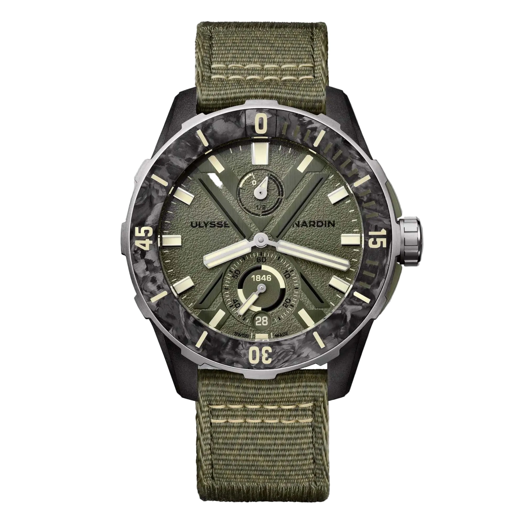 Ulysse Nardin Diver Net OPS 44mm, crafted from recycled fishing nets and sustainable materials—innovation meets ocean-inspired watchmaking.