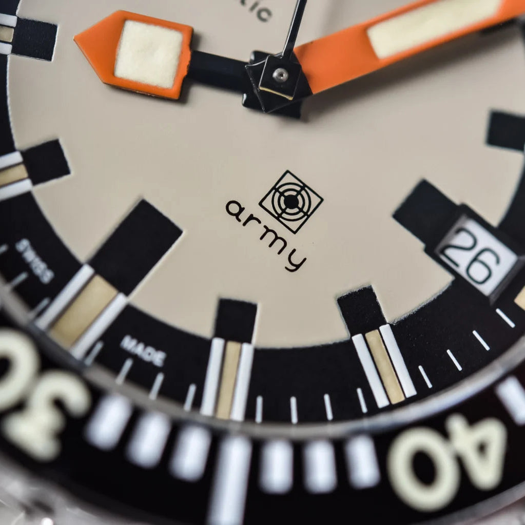 Doxa Army Black Bezel and Metal Bracelet