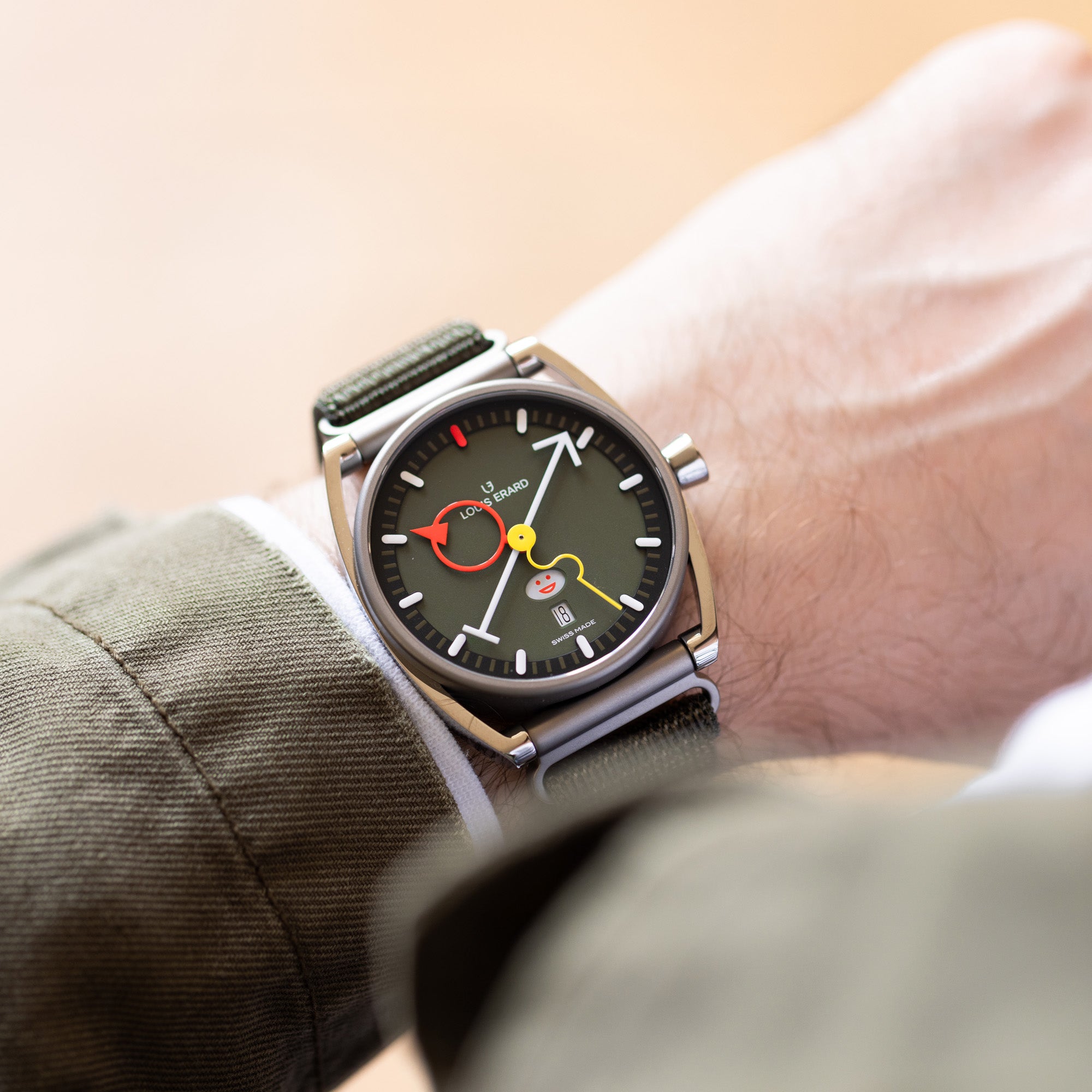 EXCELLENCE-La-Semaine-Louis-Erard-x-Alain-Silberstein-Khaki-wrist