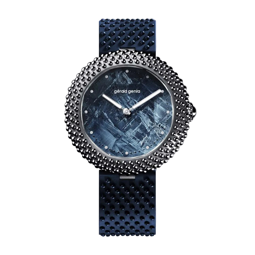 Discover the Genta Gentissima Oursin 41 Blue Meteorite, a rare Swiss luxury watch with meteorite dial, available in London.