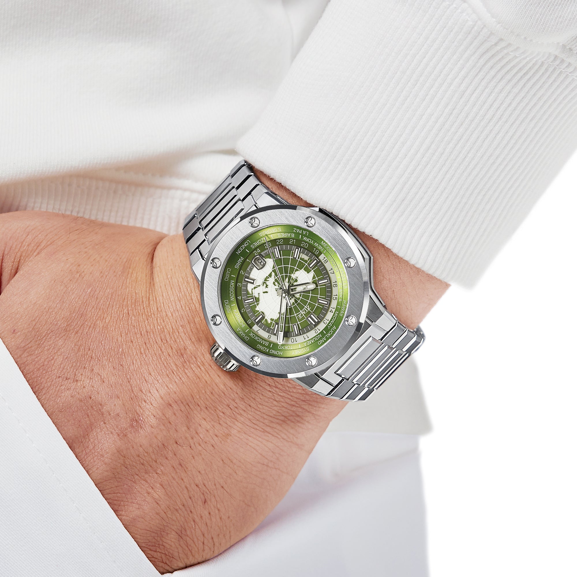       HYBRID-ORIGINAL-OLIVE-WORLDTIMER-WRIST