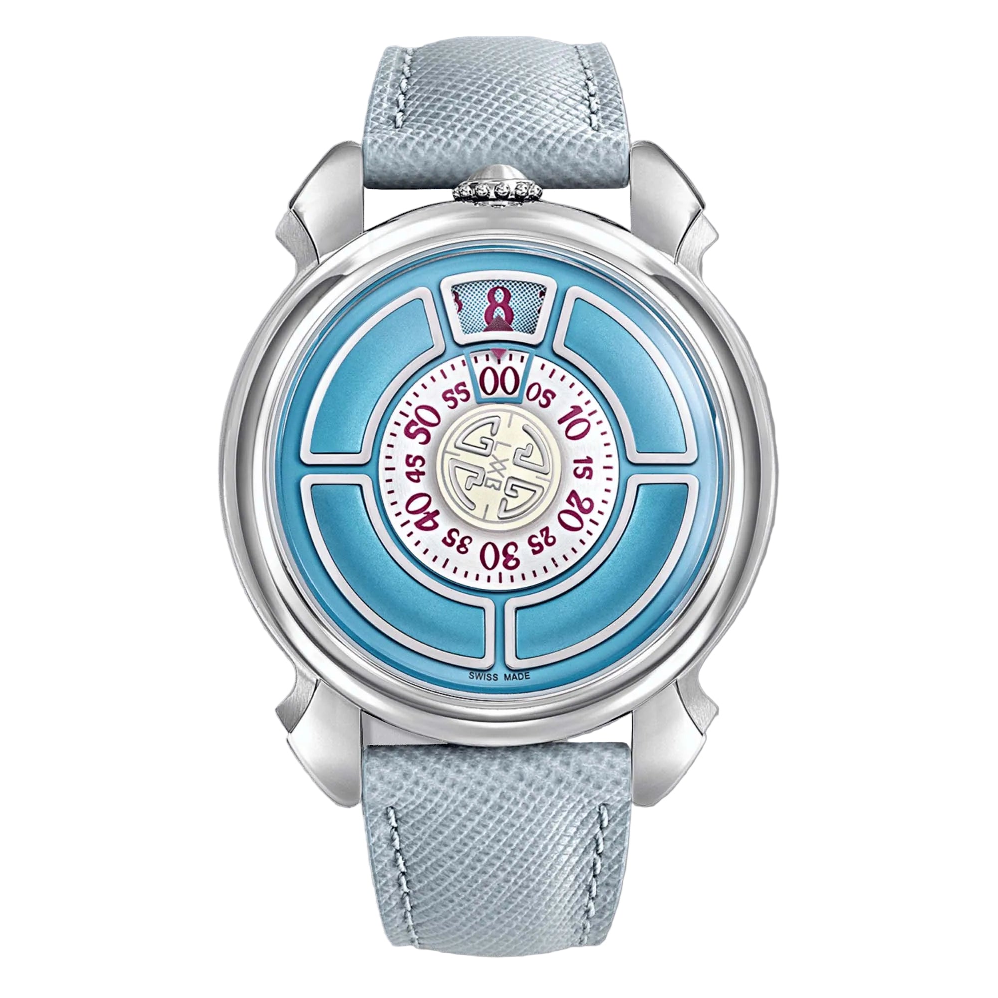 GAGA LABORATORIO LABORMATIC Azzurro, a bold automatic watch defined by its blue tones, industrial design language, and Italian creative energy.