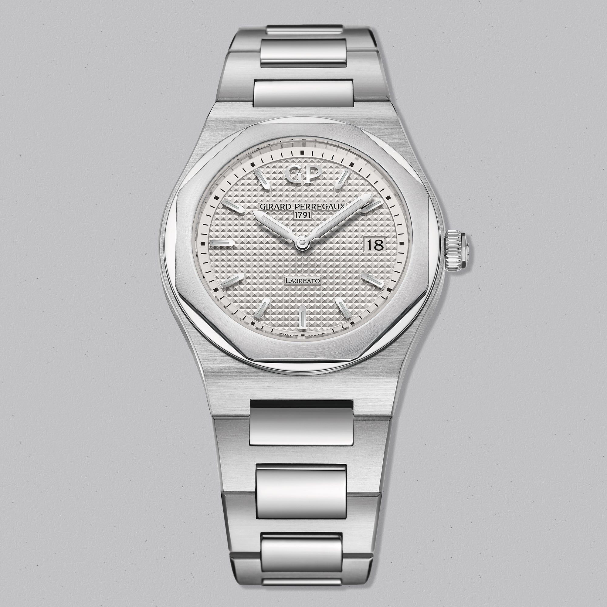 LAUREATO 34 MM SILVER
