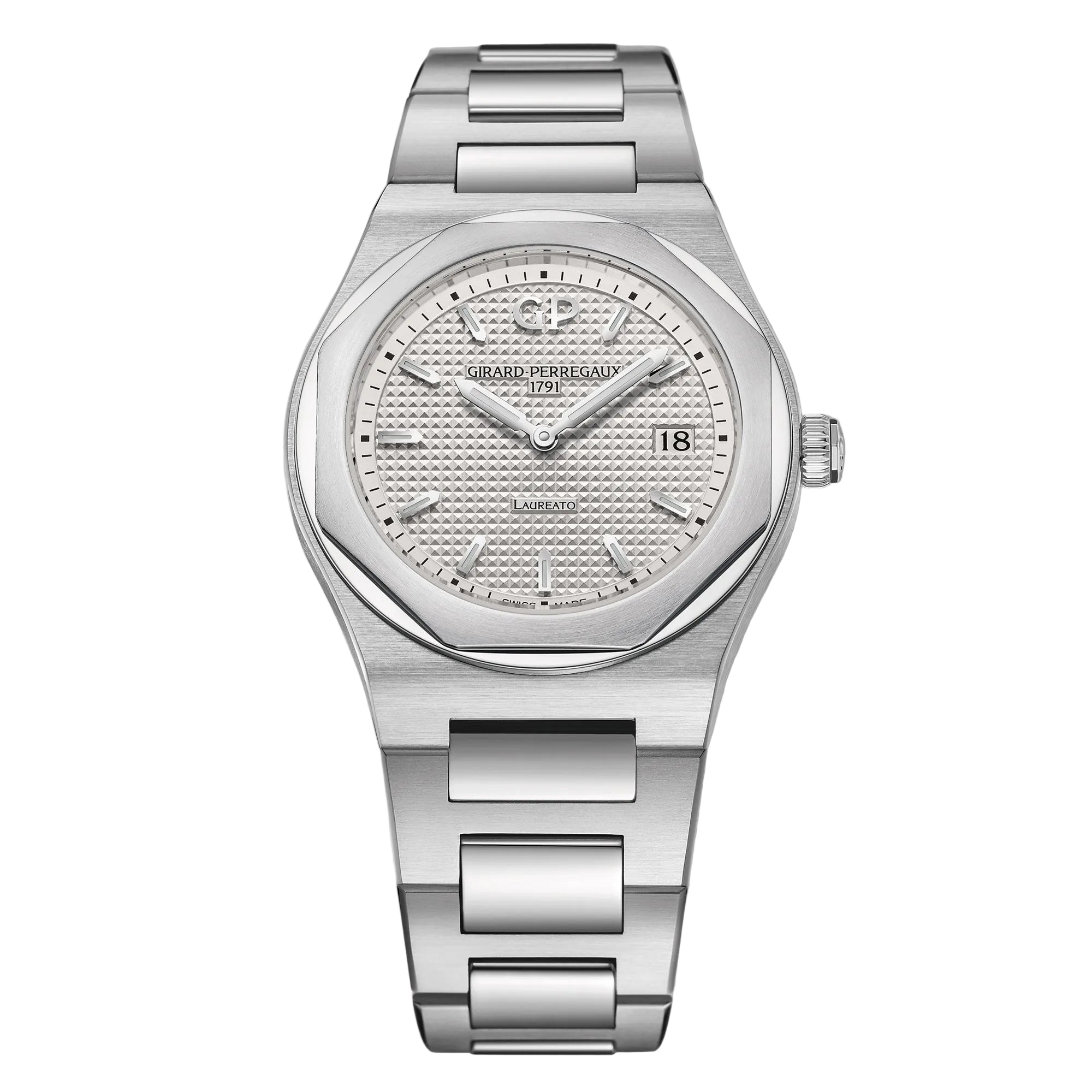 LAUREATO 34 MM SILVER