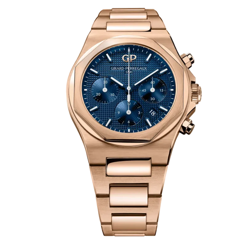 Laureato Chronograph rose gold blue
