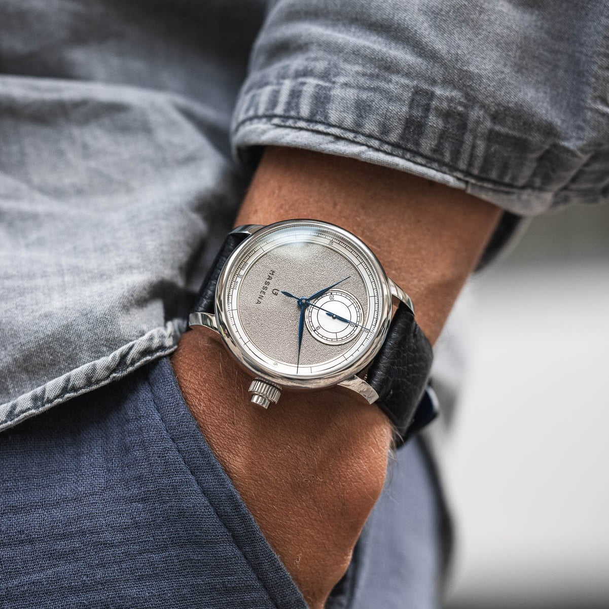 Le Chronographe Monopoussoir Louis Erard x Massena LAB Silver