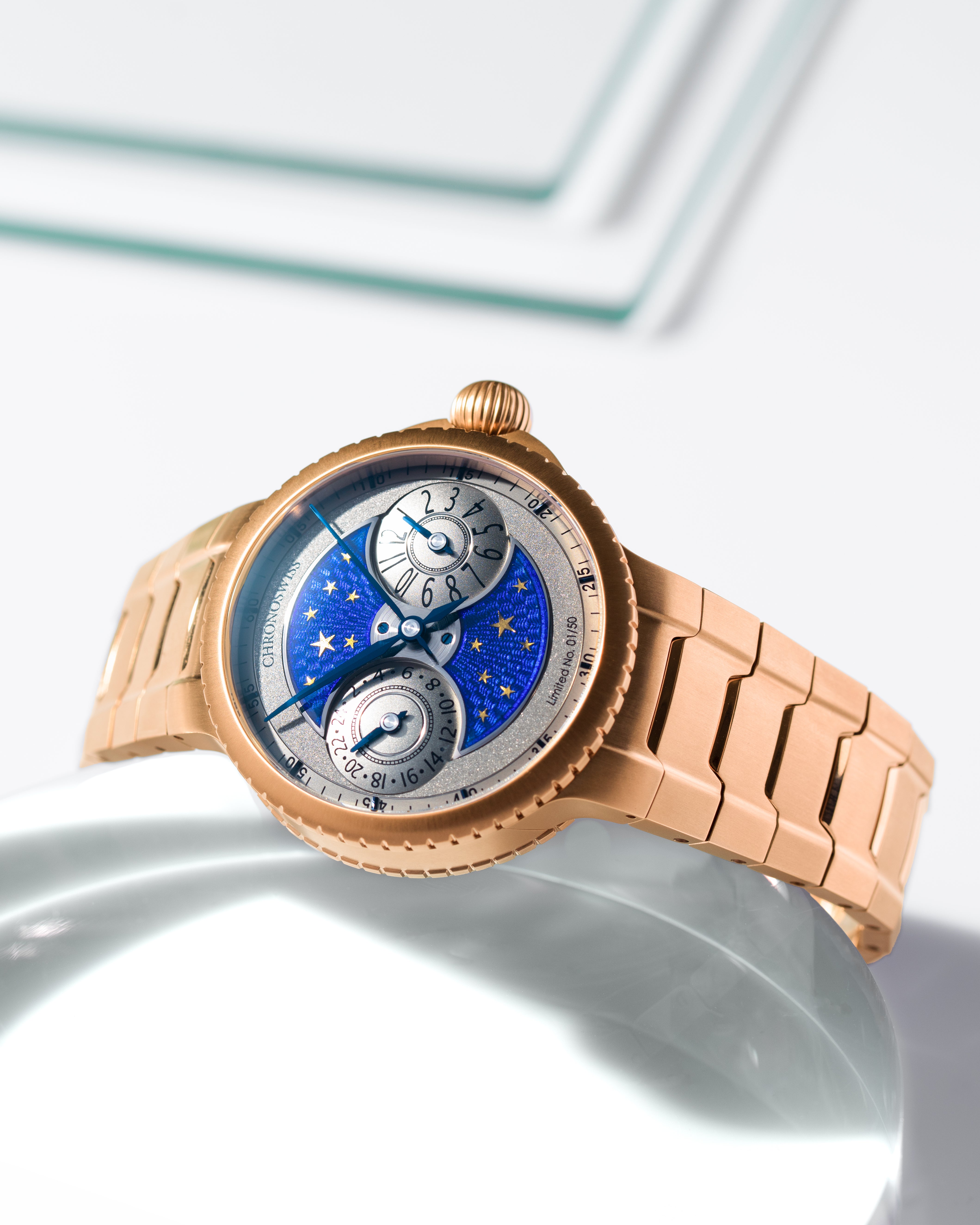 PULSE GMT ENAMEL SKY GOLD