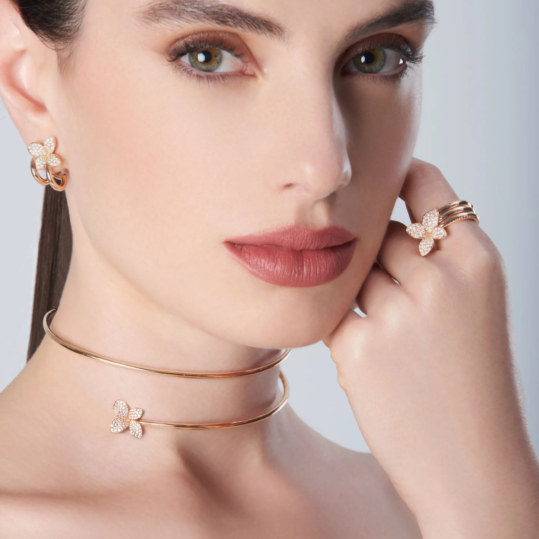 Petit Garen Choker 18k Rose Gold With Diamonds