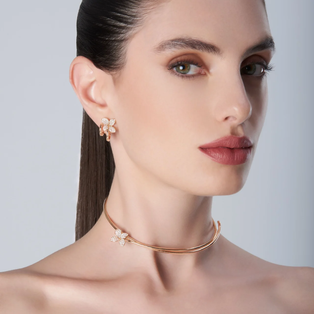 Petit Garen Choker 18k Rose Gold With Diamonds