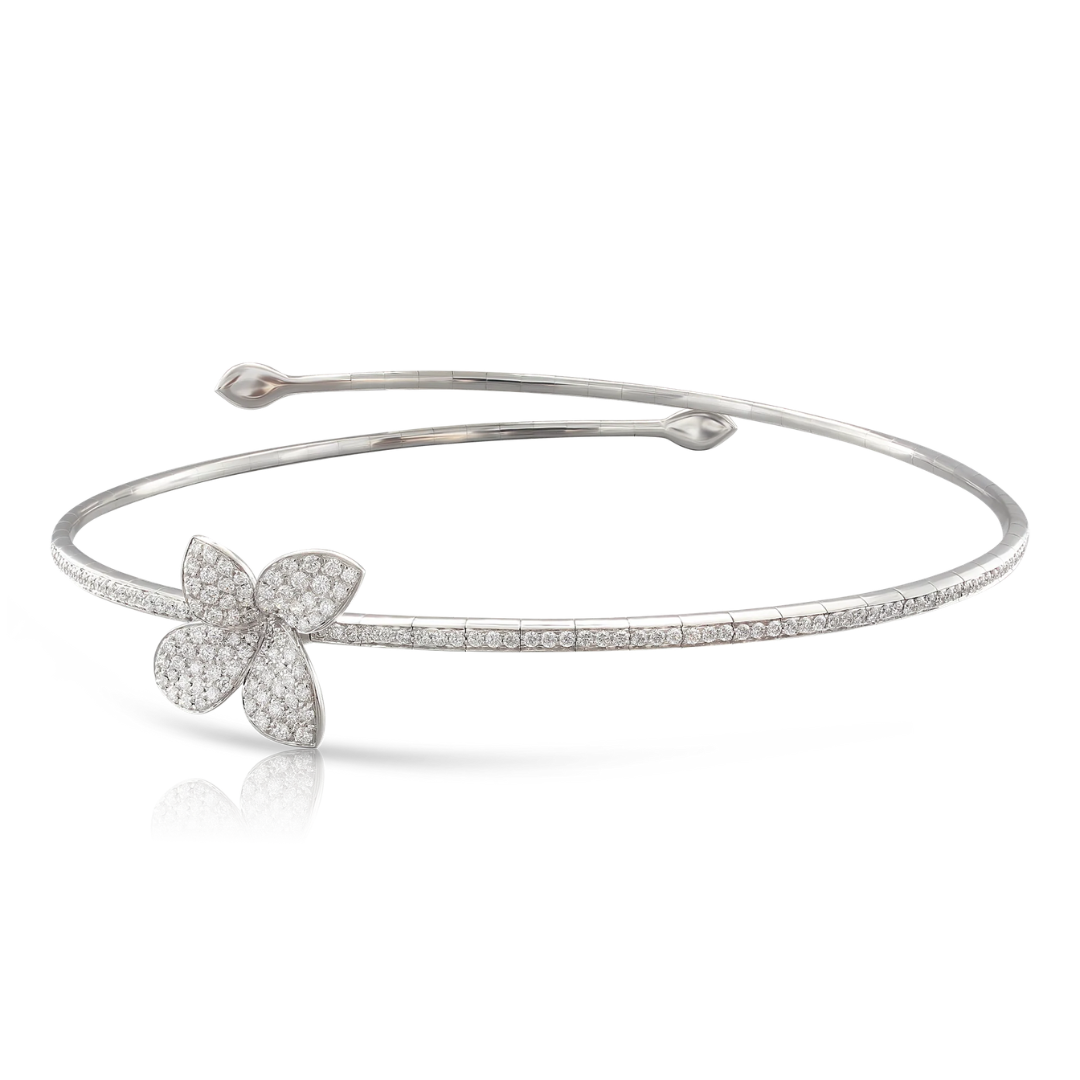 Petit Garden Choker in White Gold With Diamonds