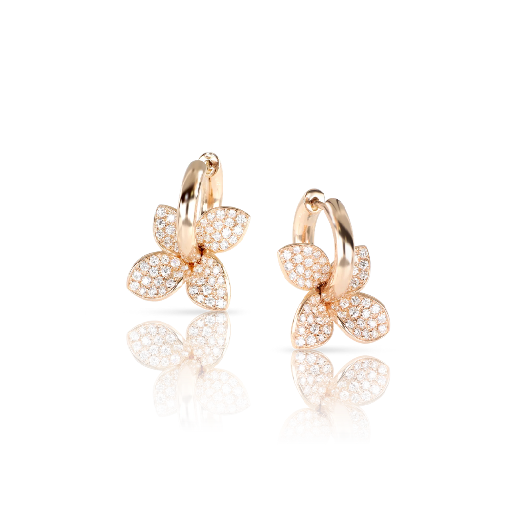 Petie Garden Earrings in 18k Rose Gold With White Diamons 0.9ct