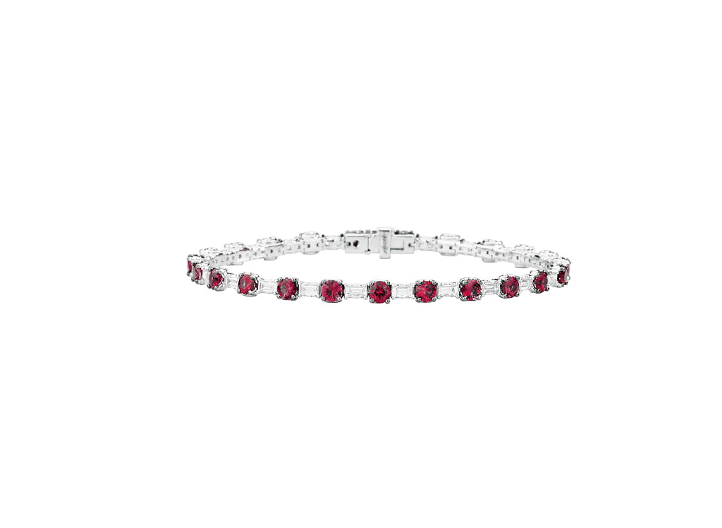 Recarlo Ruby & Diamond Tennis Bracelet