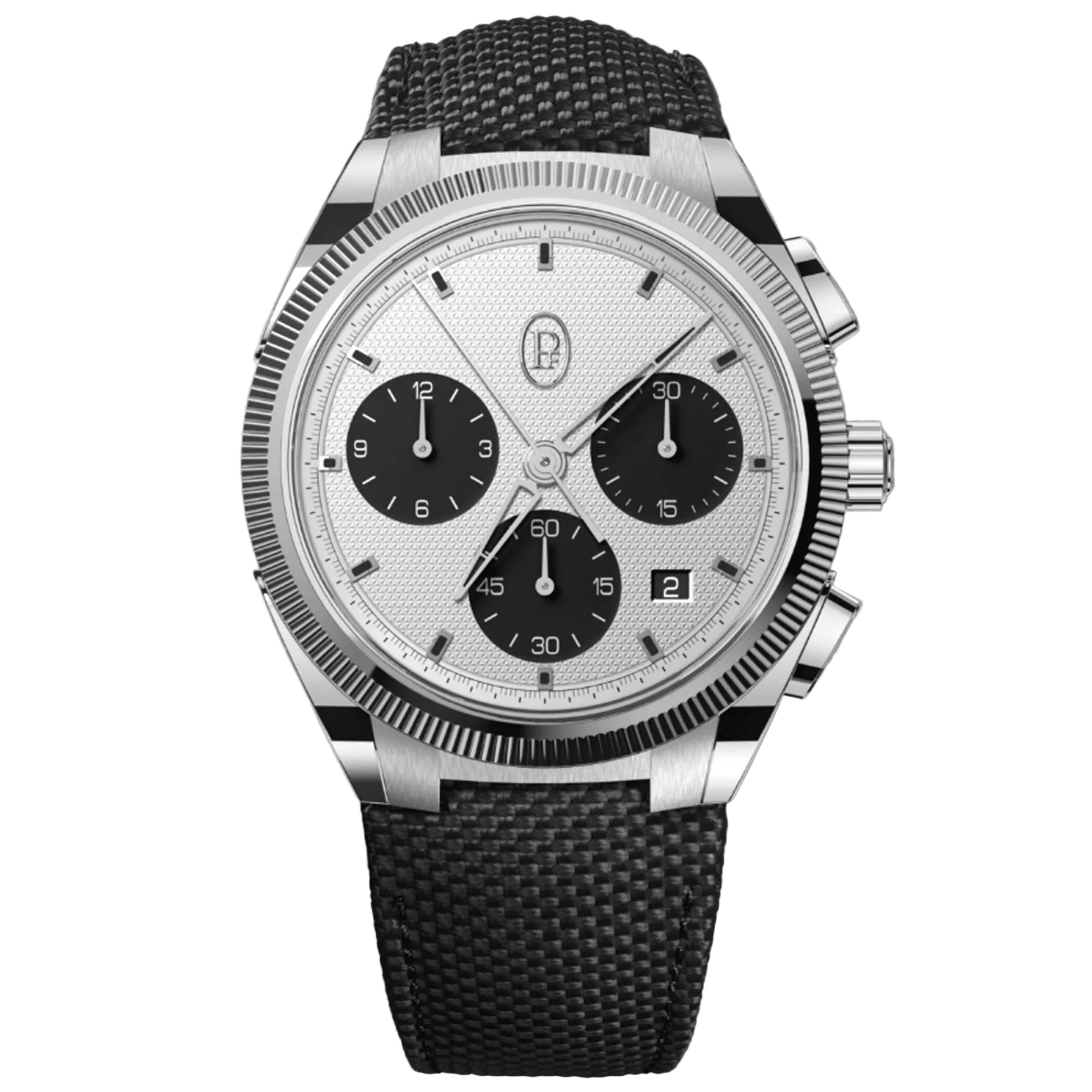 TONDA-PF-SPORT-CHRONOGRAPH-STEEL-SILVER-BLACK-HERO-FRONT
