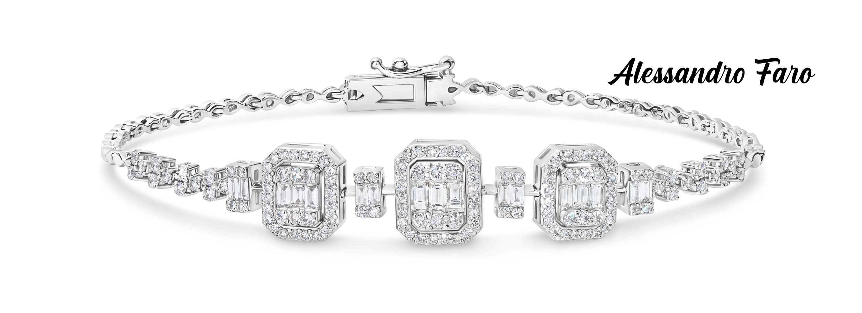 Alessandro Farrow jewellery diamnd bracelet from Swiss Gallery UK