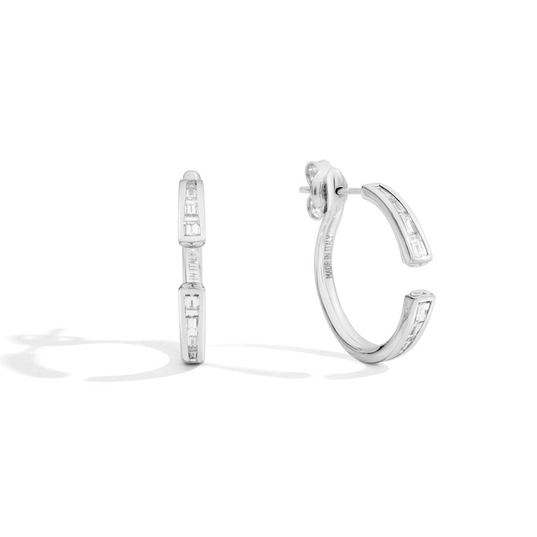 ANNIVERSARY EARRINGS WHITE GOLD