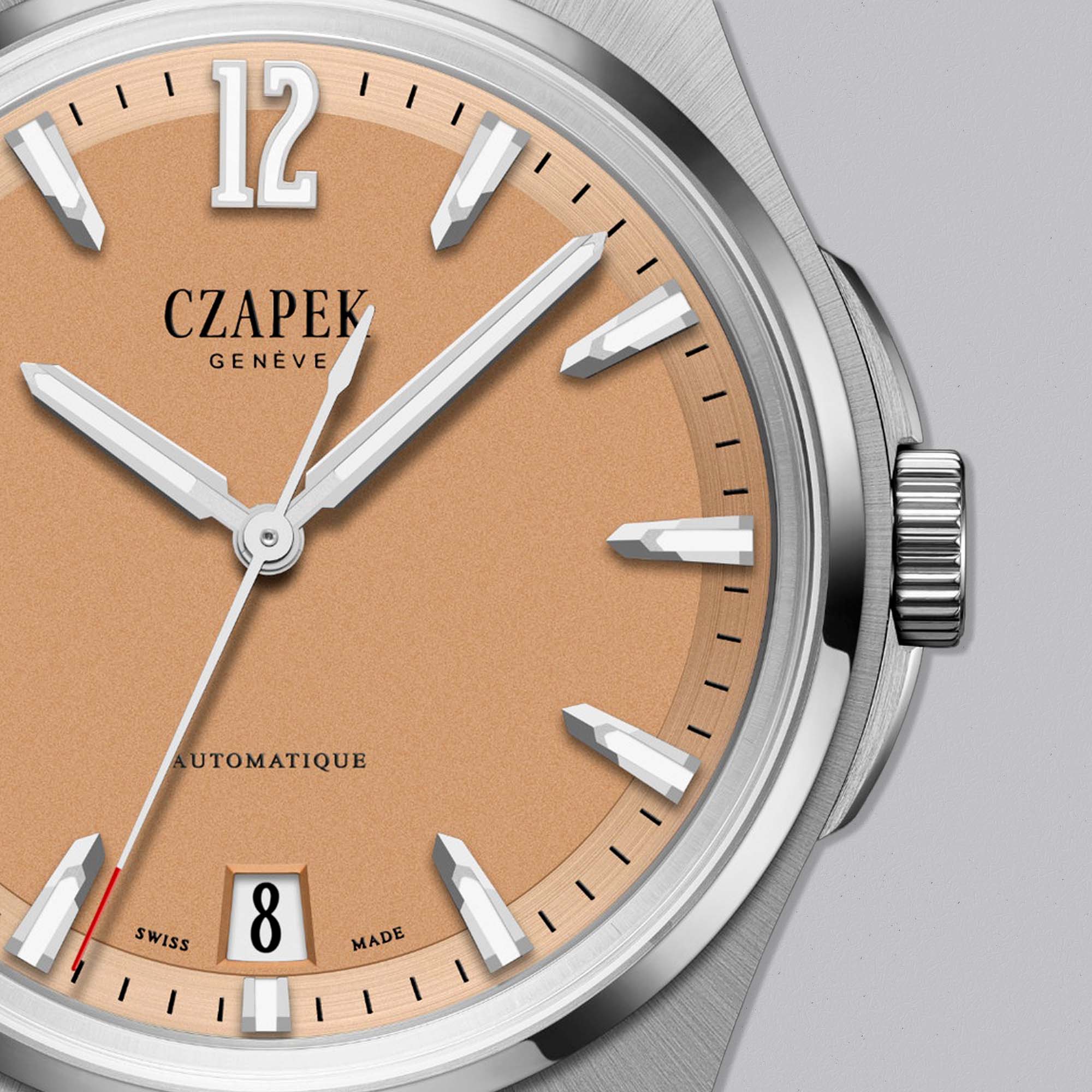 The Czapek Antarctique Desert Rose blends desert inspired elegance with the SXH5 movement and a microblasted dial. Explore this rare edition at Swiss Gallery UK.