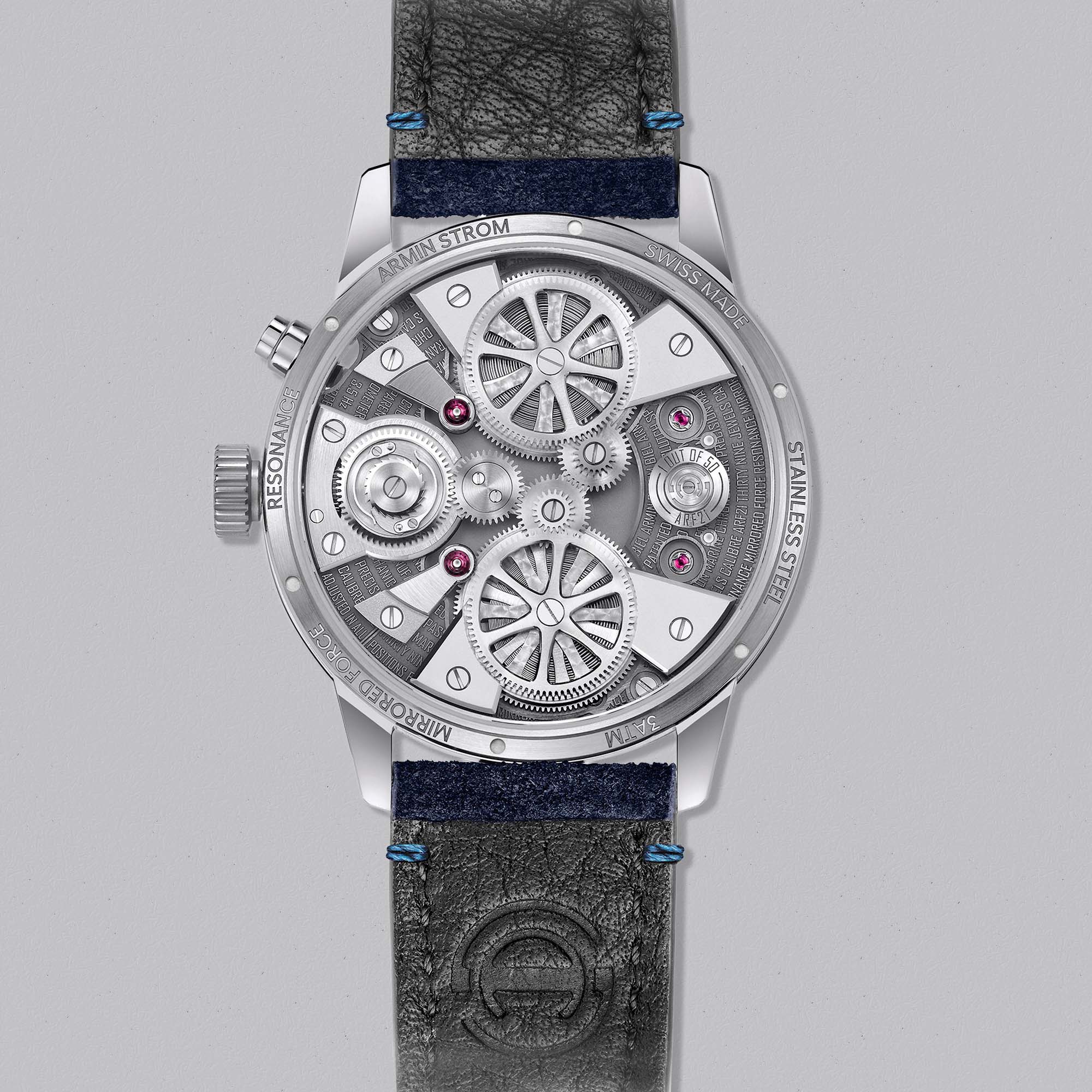 Discover the Armin Strom Mirrored Force Resonance Ice Blue — a rare edition of 15, blending resonance innovation with striking ice-blue design.