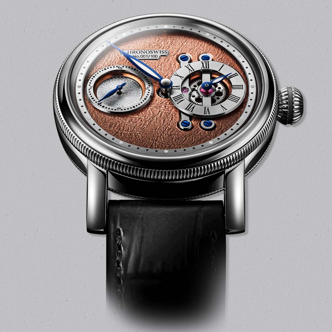Chronoswiss Evolution STRIKE TWO TERRA, a refined mechanical statement inspired by nature with artisanal finishing and contemporary design. Limited to 100 pieces.