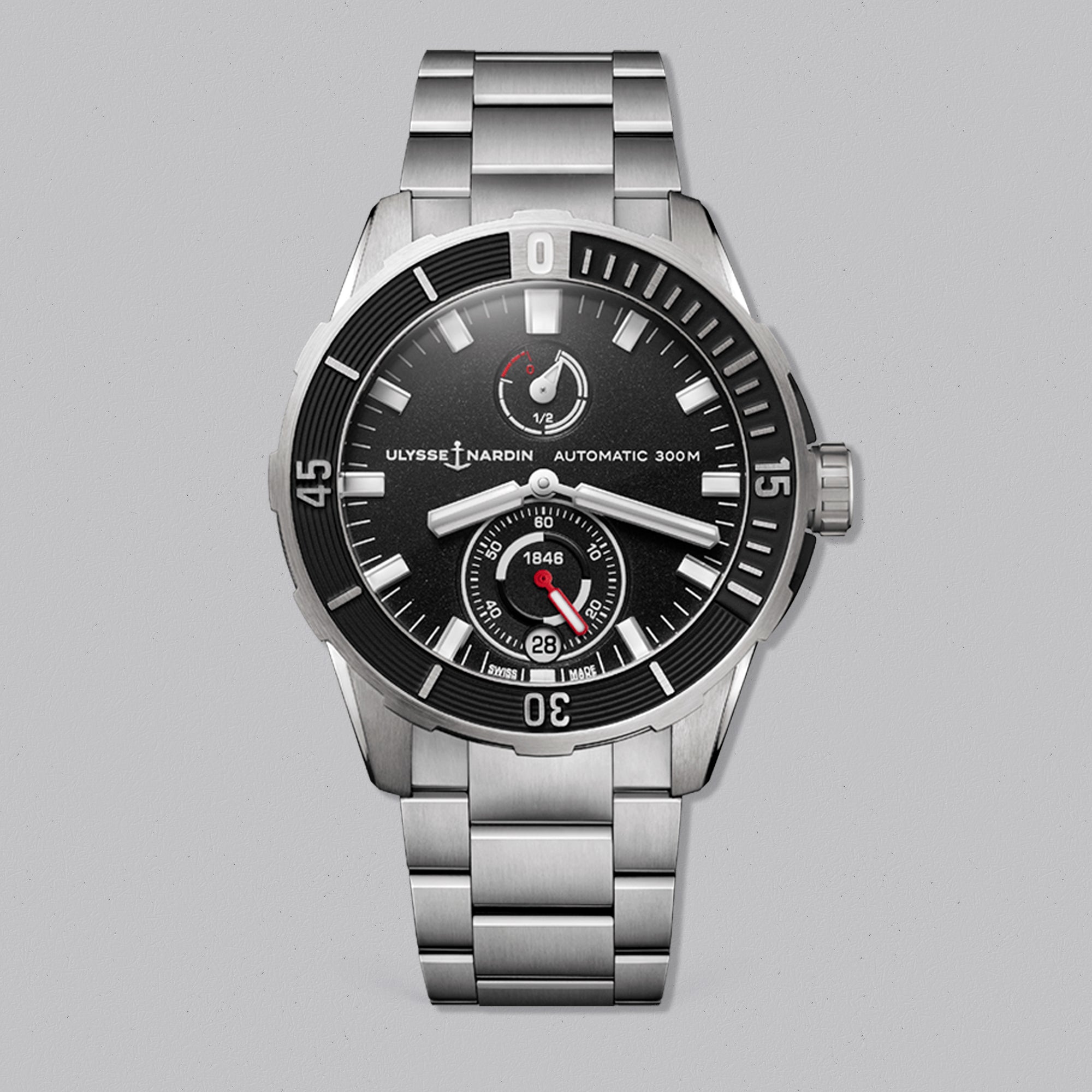 DIVER 44 BLACK DIAL STEEL BRACELET