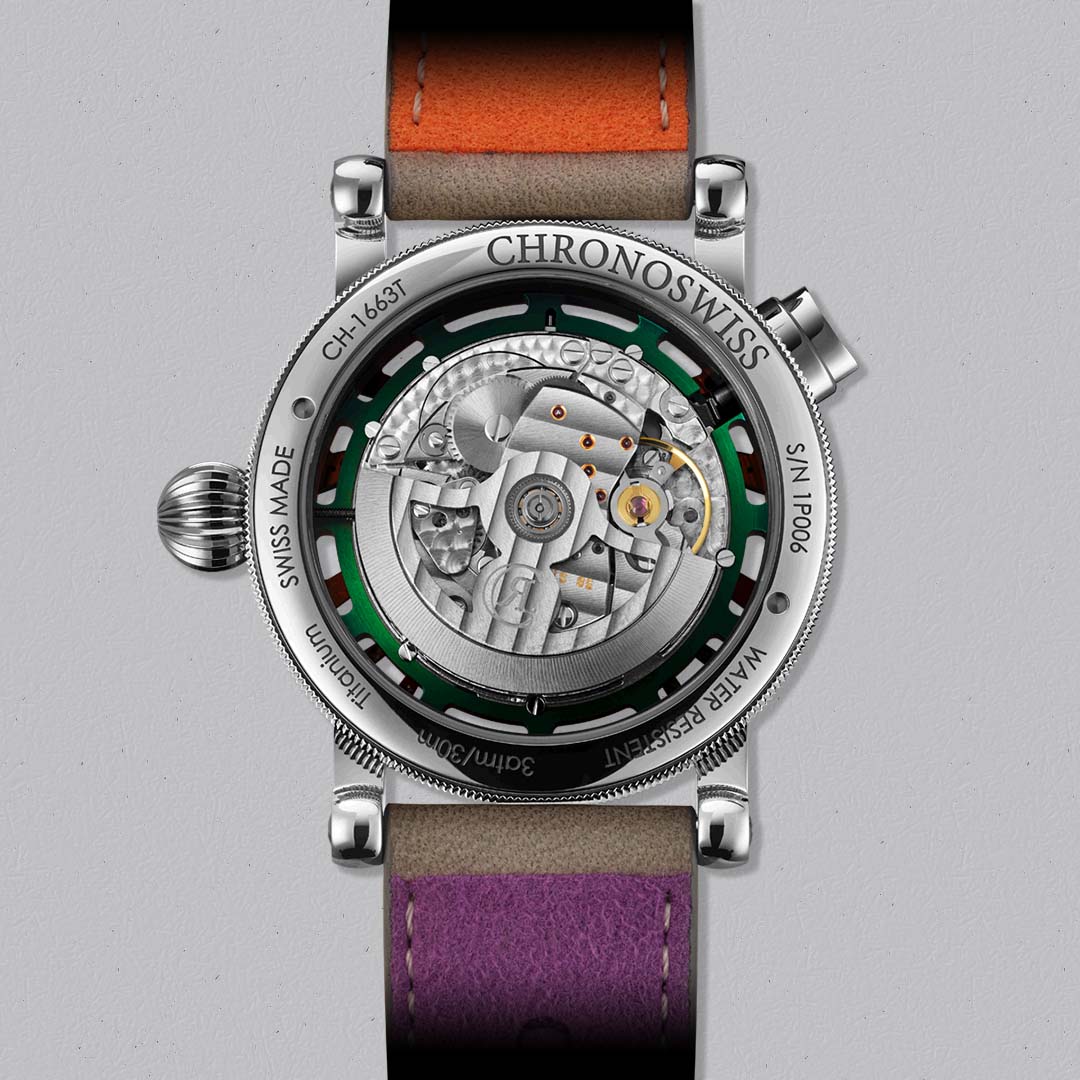 Discover the Chronoswiss Q-Repeater Scream, a bold mechanical watch with visible hammers and acoustic quarter repeater.