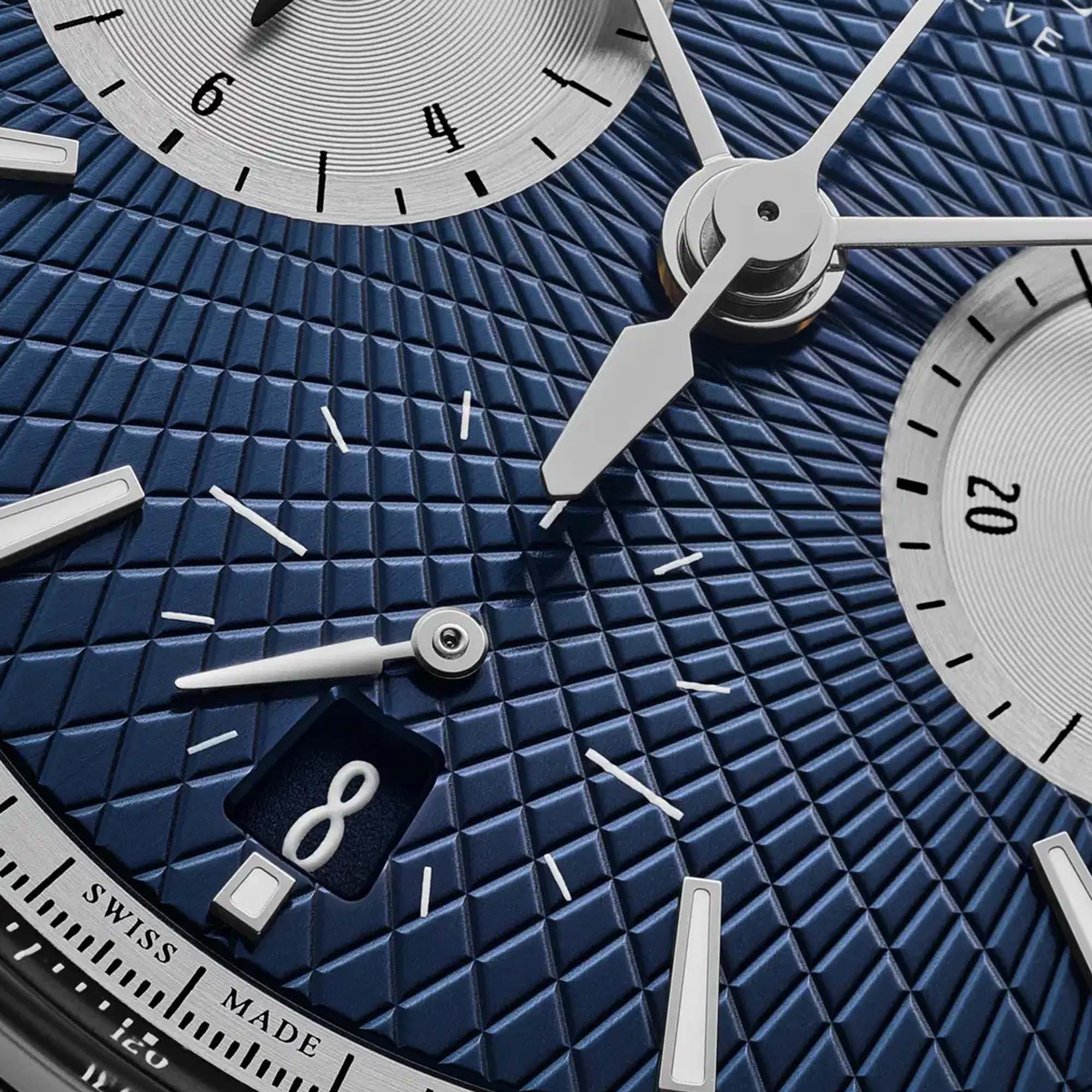 The Czapek Faubourg de Cracovie Crossroads Aqua Blue pairs a vibrant blue dial with a COSC certified automatic chronograph movement.