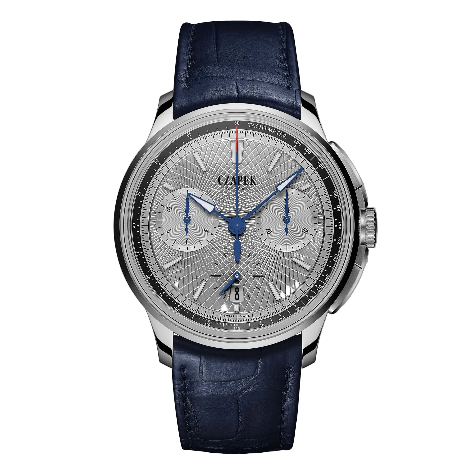 Czapek Faubourg de Cracovie Crossroads Secret Alloy chronograph in titanium. COSC certified in house movement and refined guilloché dial.