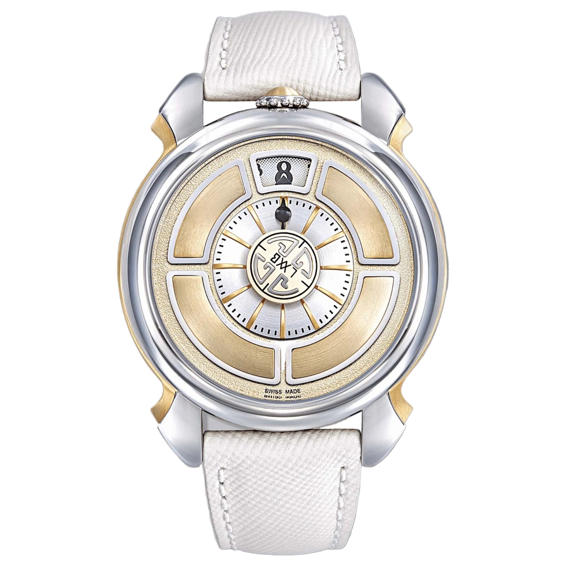 GAGA LABORATORIO LABORMATIC Champagne, an automatic watch defined by warm tones, industrial elegance, and contemporary Italian design.