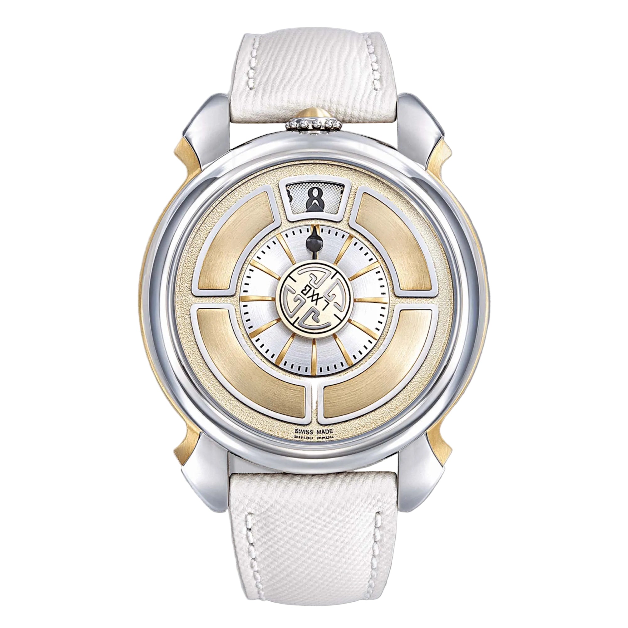 GAGA LABORATORIO LABORMATIC Champagne, an automatic watch defined by warm tones, industrial elegance, and contemporary Italian design.
