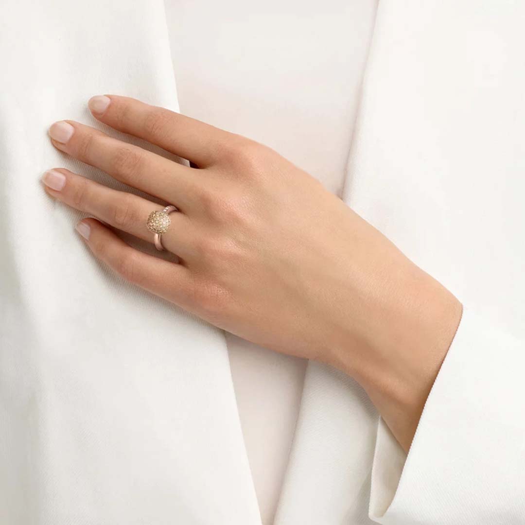 A Mini Sweety ring featuring brown diamonds, delivering understated luxury, depth of colour, and everyday elegance.