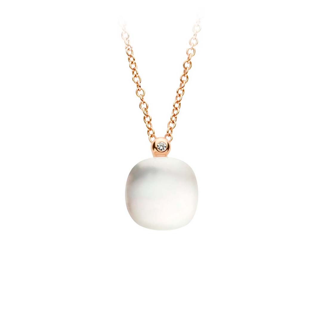 MINI SWEETY PENDANT WITH ROCK CRYSTAL AND WHITE MOTHER OF PEARL