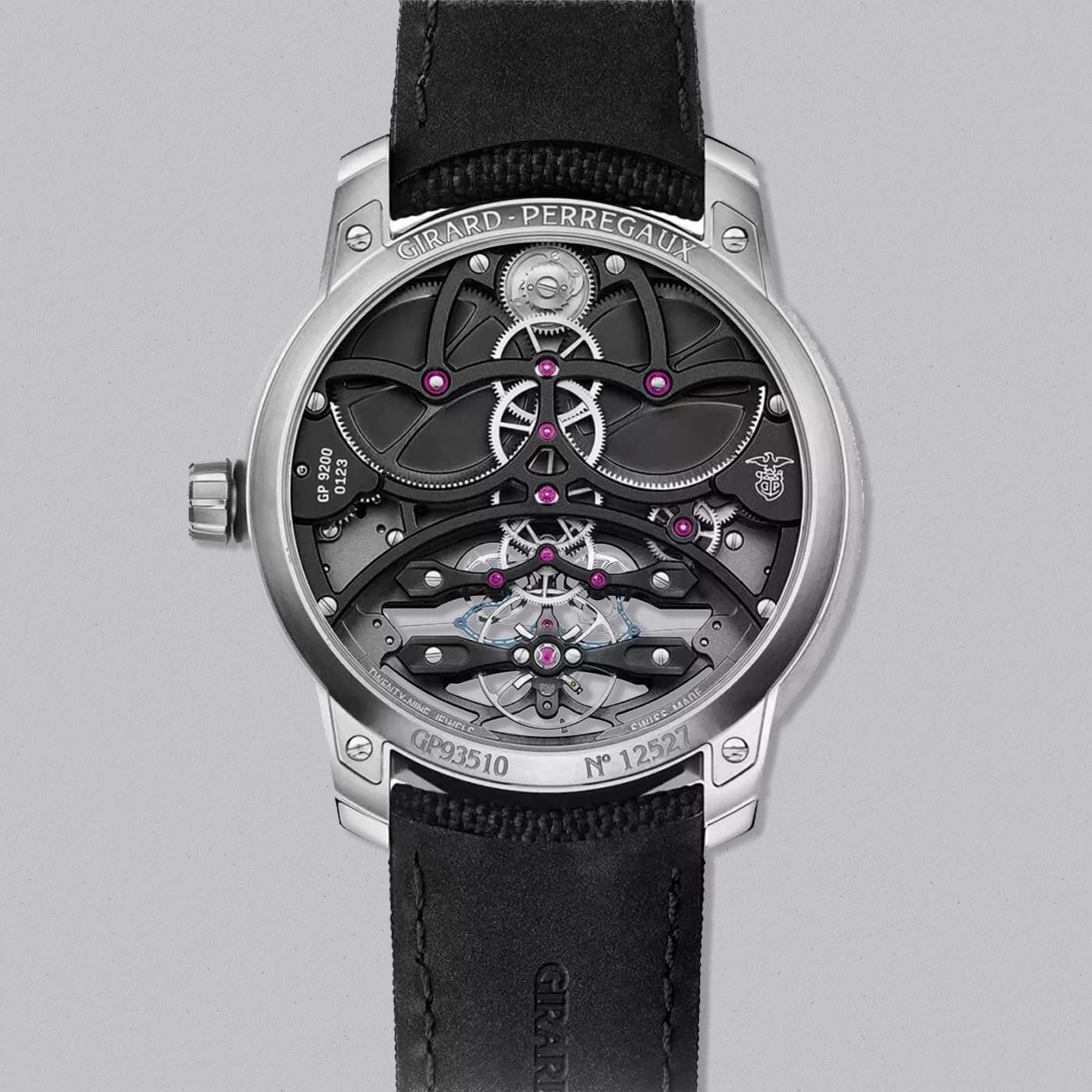 Shop the Girard-Perregaux Neo Constant Escapement 93510-21-1930-5CX—an icon of modern watchmaking. Featuring a patented silicon blade escapement, it delivers unmatched accuracy and visual intrigue.