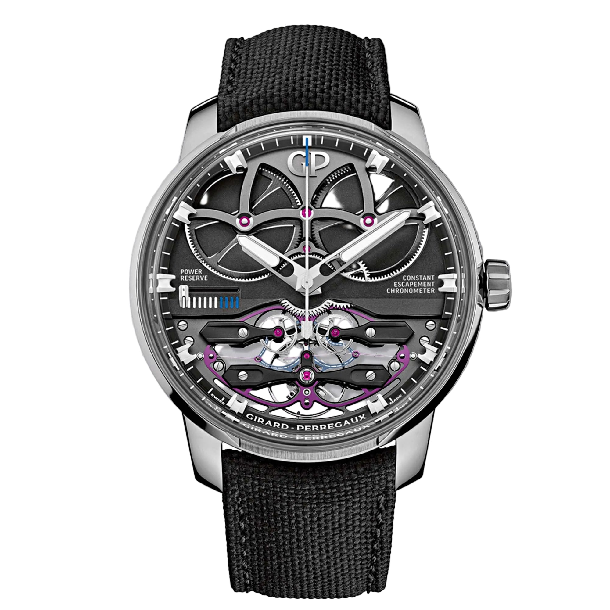 Experience groundbreaking innovation with the Girard-Perregaux Neo Constant Escapement. Reference 93510-21-1930-5CX redefines precision with a revolutionary silicon escapement and bold architectural design.
