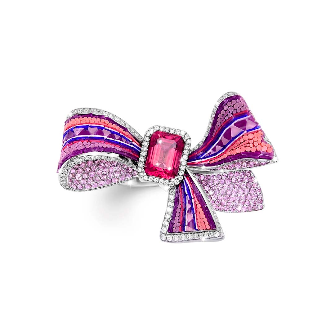 Sicis Jewels Pink Ribbon Ring