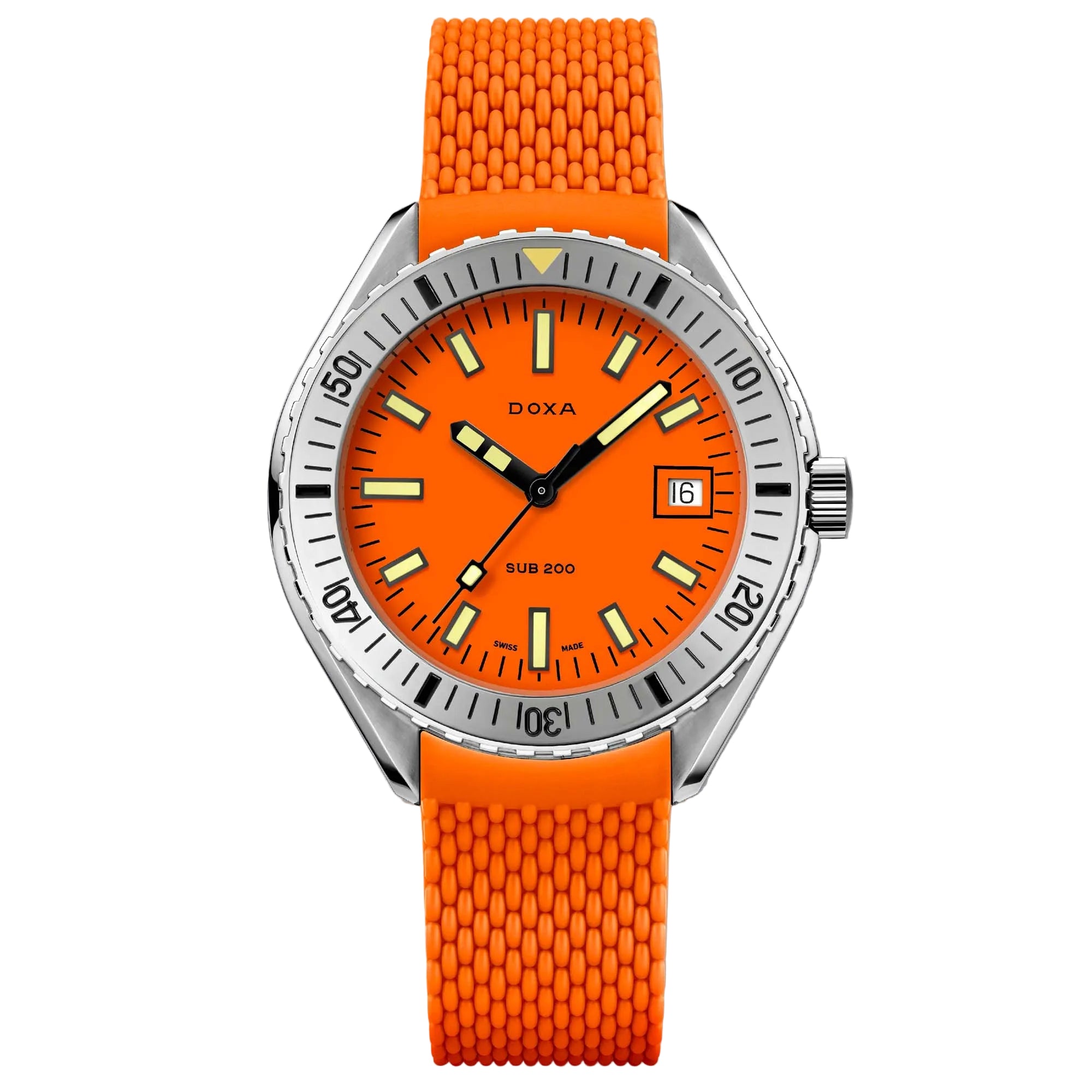 DOXA SUB 200 Professional, a Swiss automatic dive watch defined by its iconic orange dial and proven underwater performance.