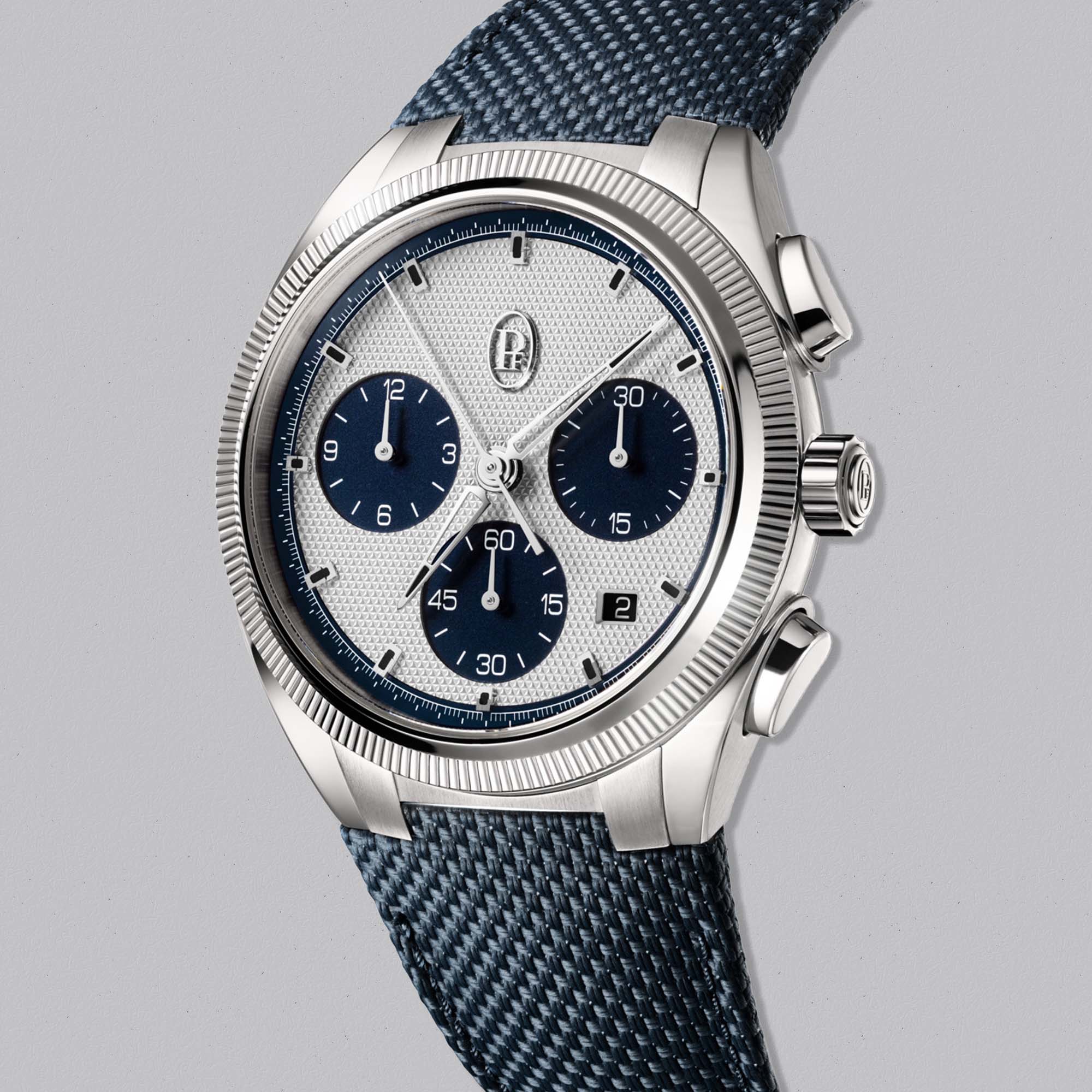tonda-pf-sport-chronograph-steel-silver-milano-blue-cosc-pfc931-1020002-400182-angle