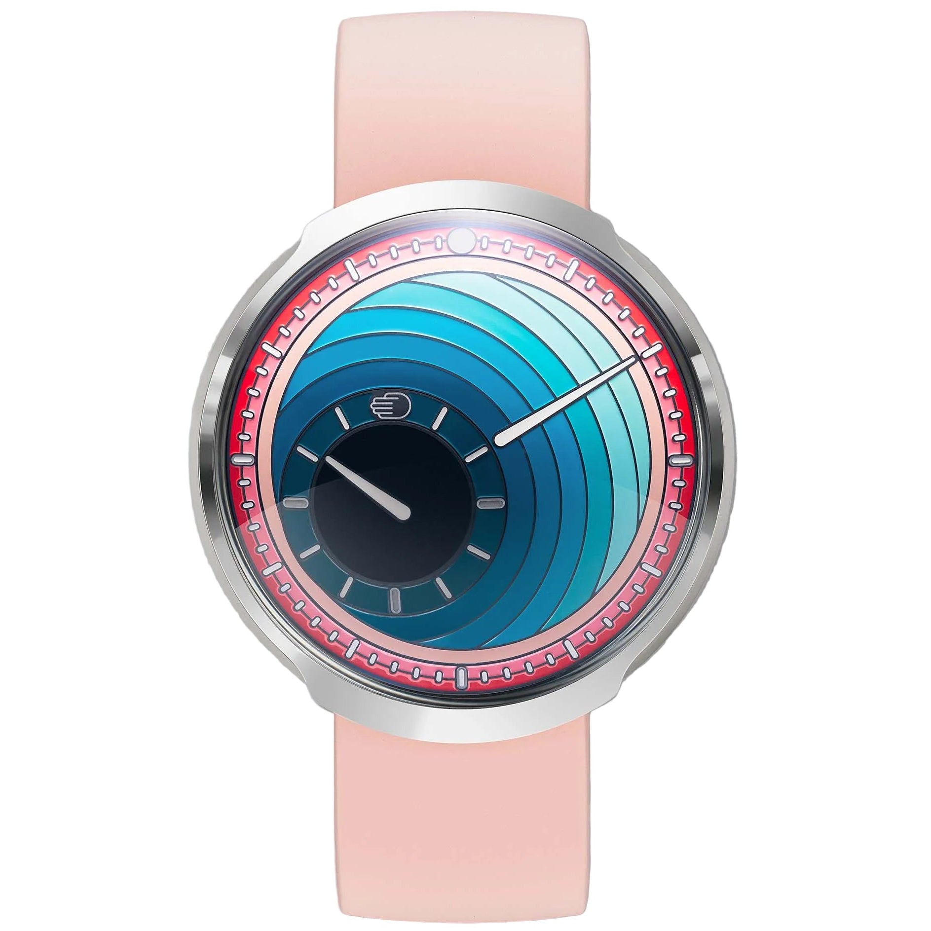 Ressence Type 8 DE1 Pink blends soft color with orbital time display and minimalist titanium case — an ultra-light watch with a bold identity.
