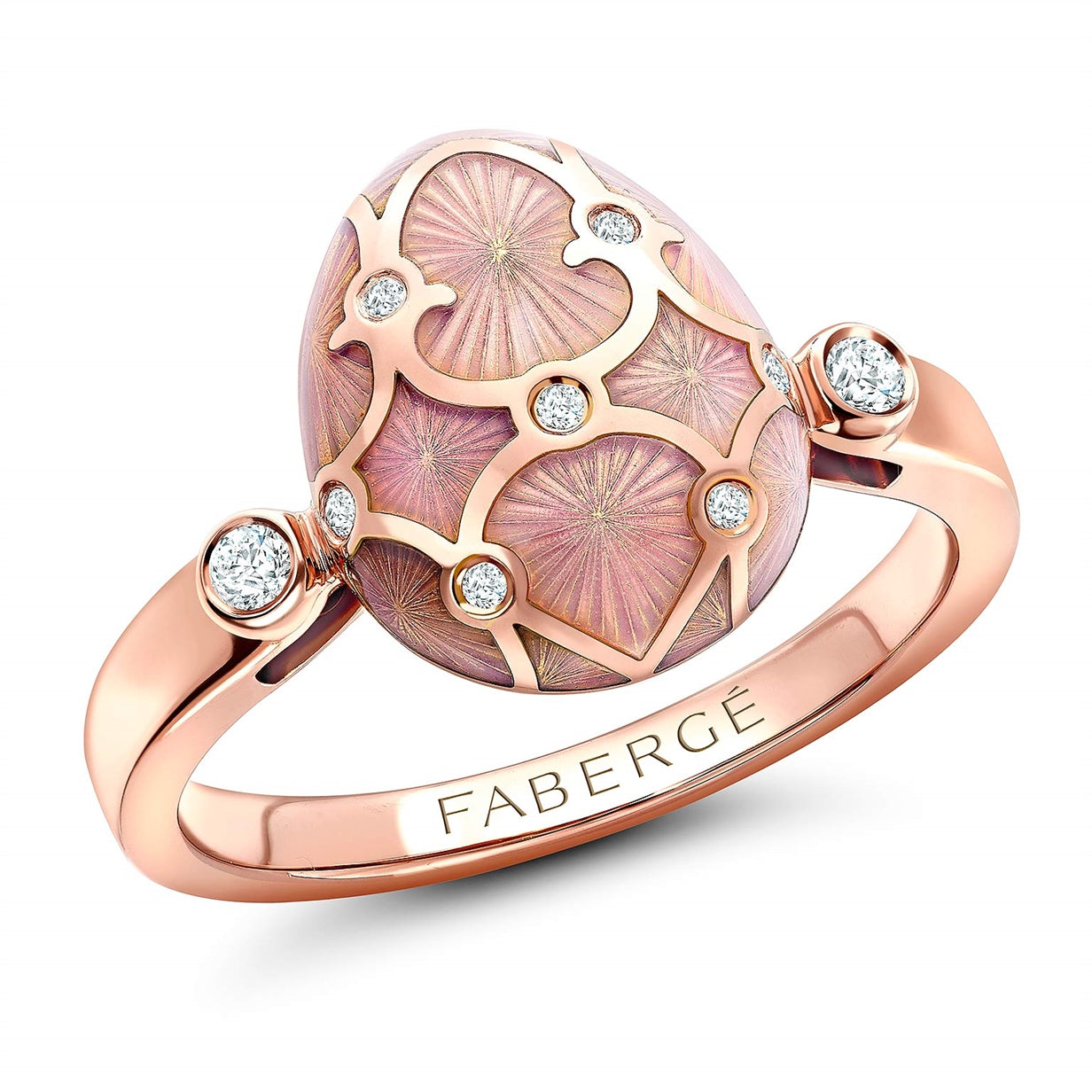 Heritage-Rose-Gold-Diamond-&-Pink-Guilloché-Enamel-Egg-Ring