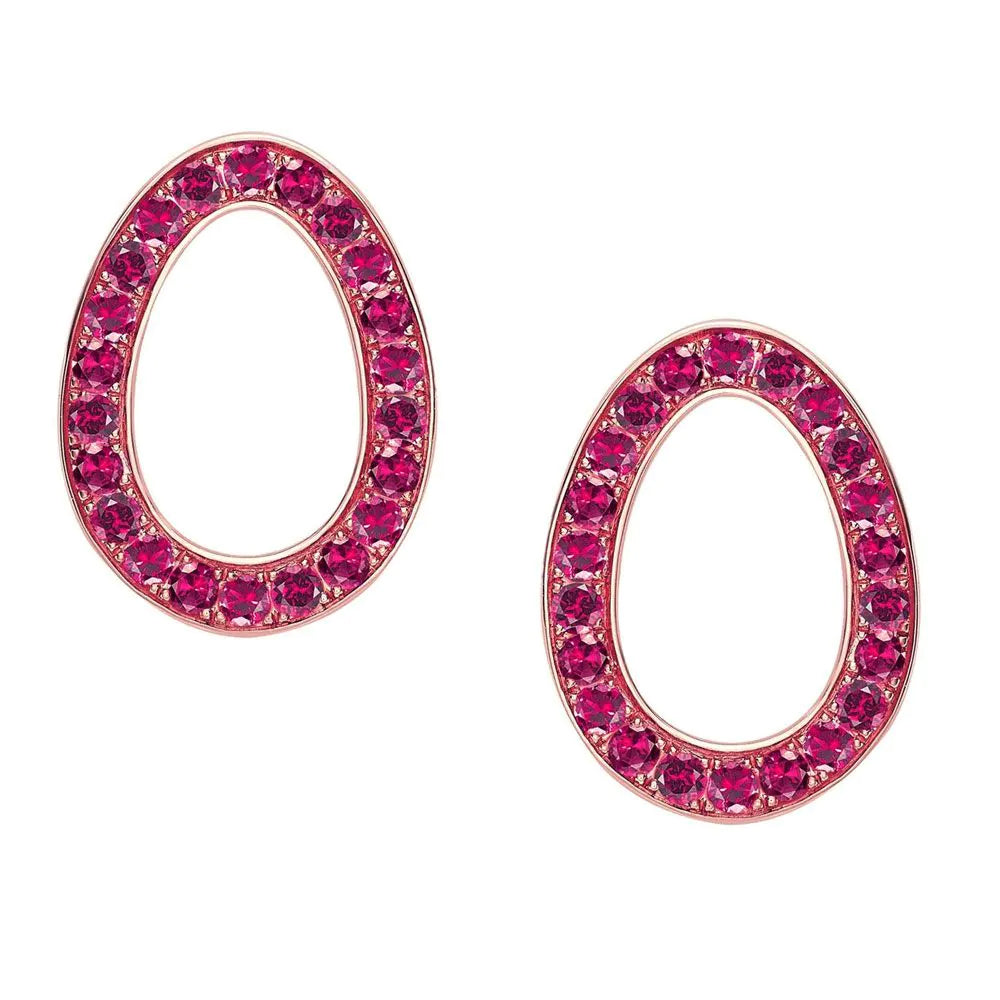 Colours-of-Love-Sasha-Rose-Gold-Ruby-Egg-Stud-Earrings