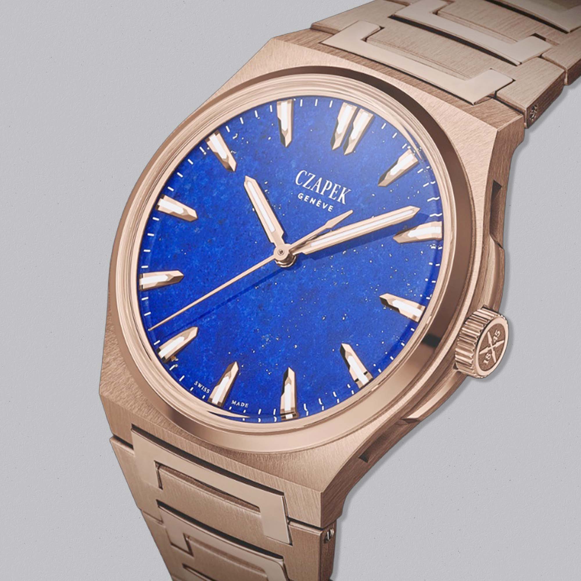 The Czapek Antarctique Mount Erebus Lapis Lazuli blends celestial blue elegance with fine Swiss watchmaking, limited to 10 yearly.