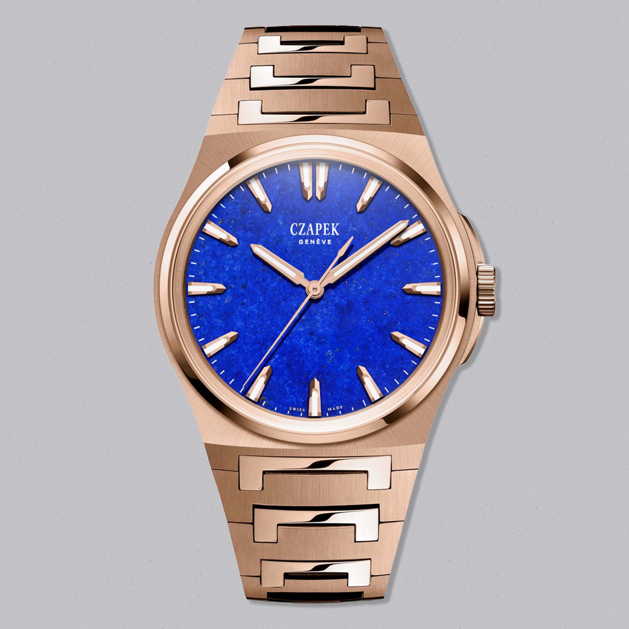 Discover the Czapek Antarctique 40.5mm Mount Erebus Lapis Lazuli — a rare blue gemstone dial masterpiece, limited to 10 pieces per year.