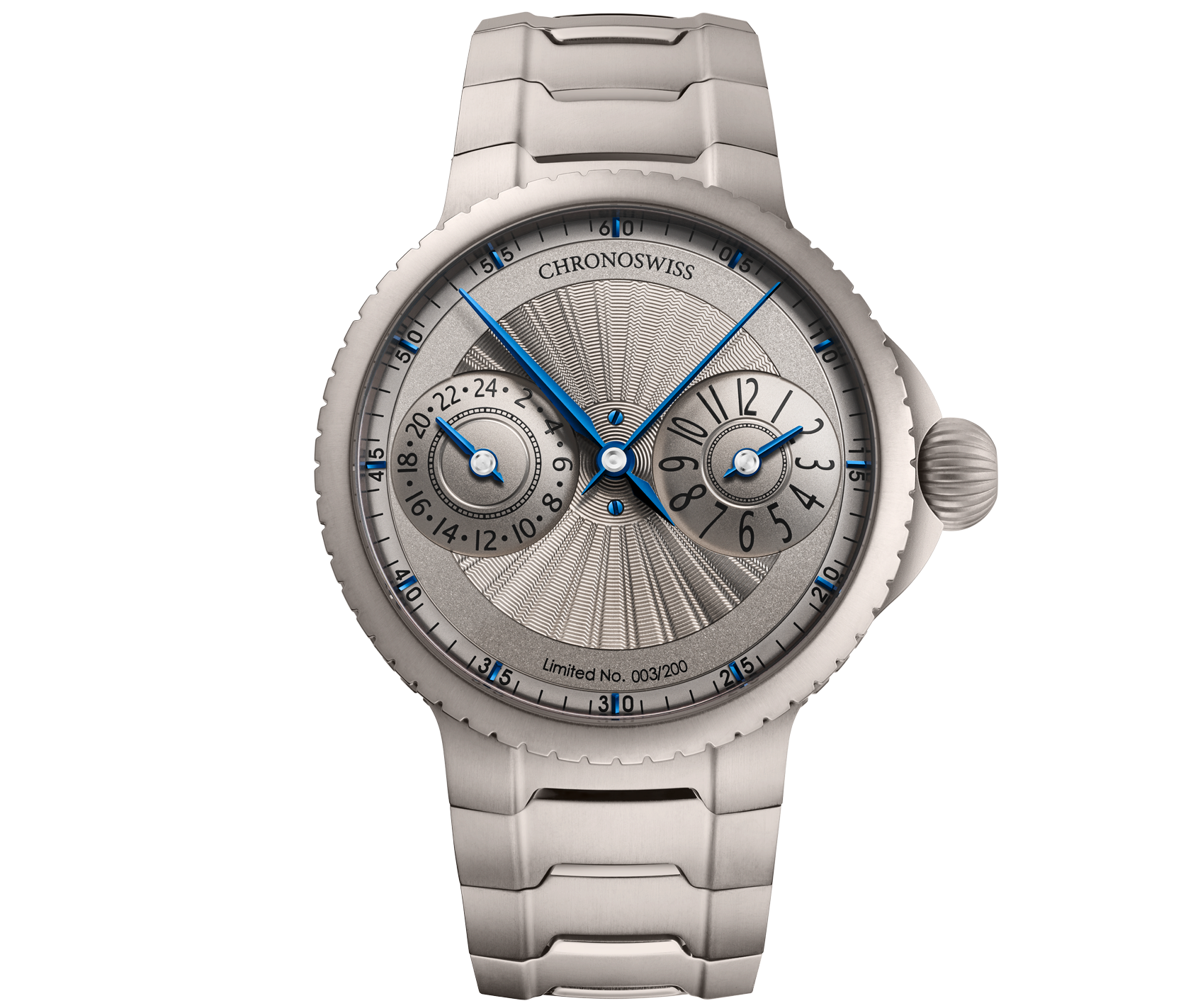 PULSE GMT SILVER GUILLOCHÉ