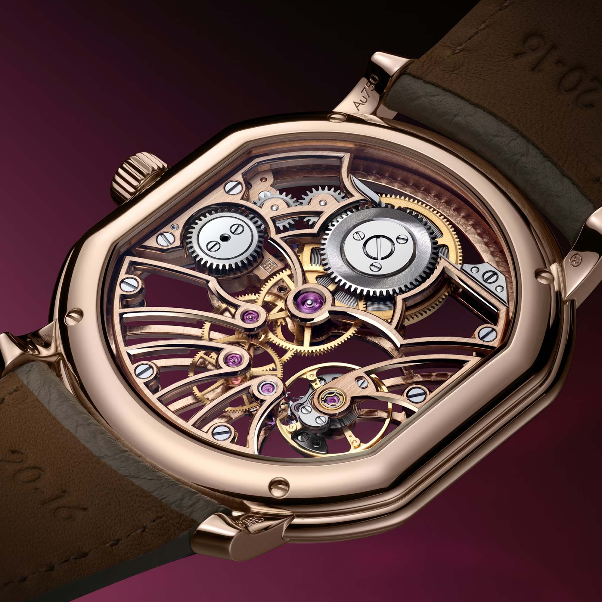 The Daniel Roth Extra Plat Rose Gold Skeleton DBBD01A1 showcases ultra thin watchmaking, an openworked calibre, and the maison’s signature double ellipse case, crafted for collectors who value restraint and mechanical beauty.